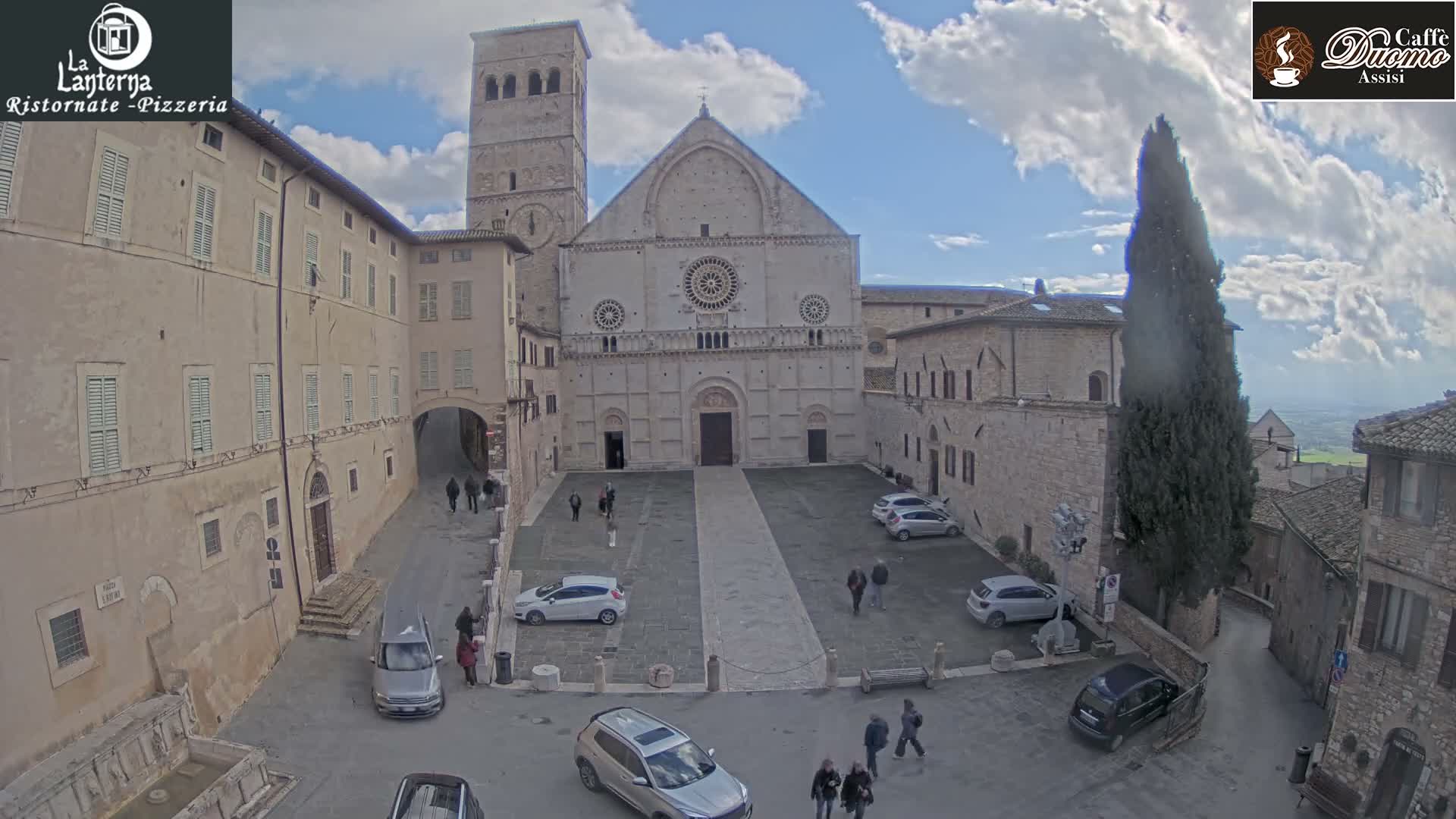 Assisi, San Rufino Square Live Cam -  Perugia, Umbria, Italy