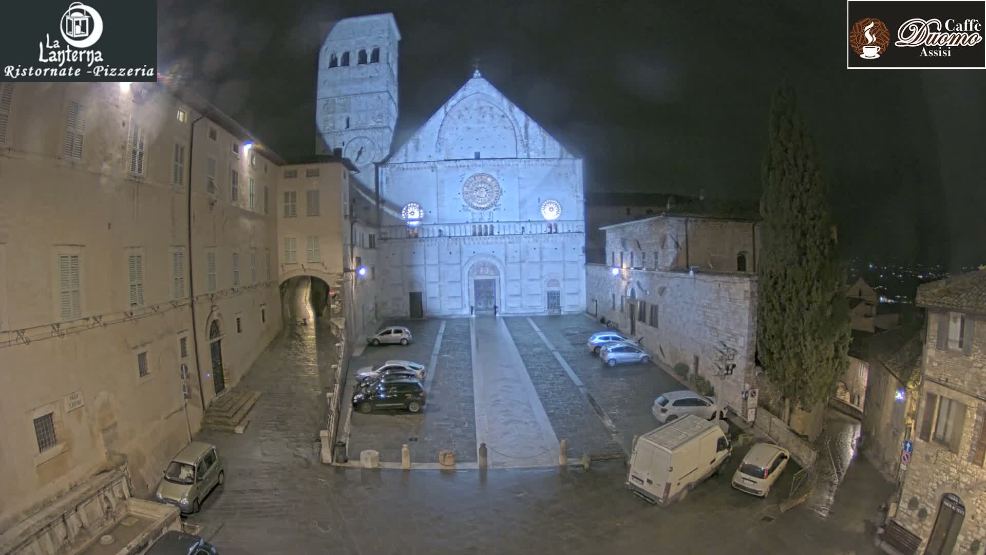 Assisi, San Rufino Square Live Cam -  Perugia, Umbria, Italy