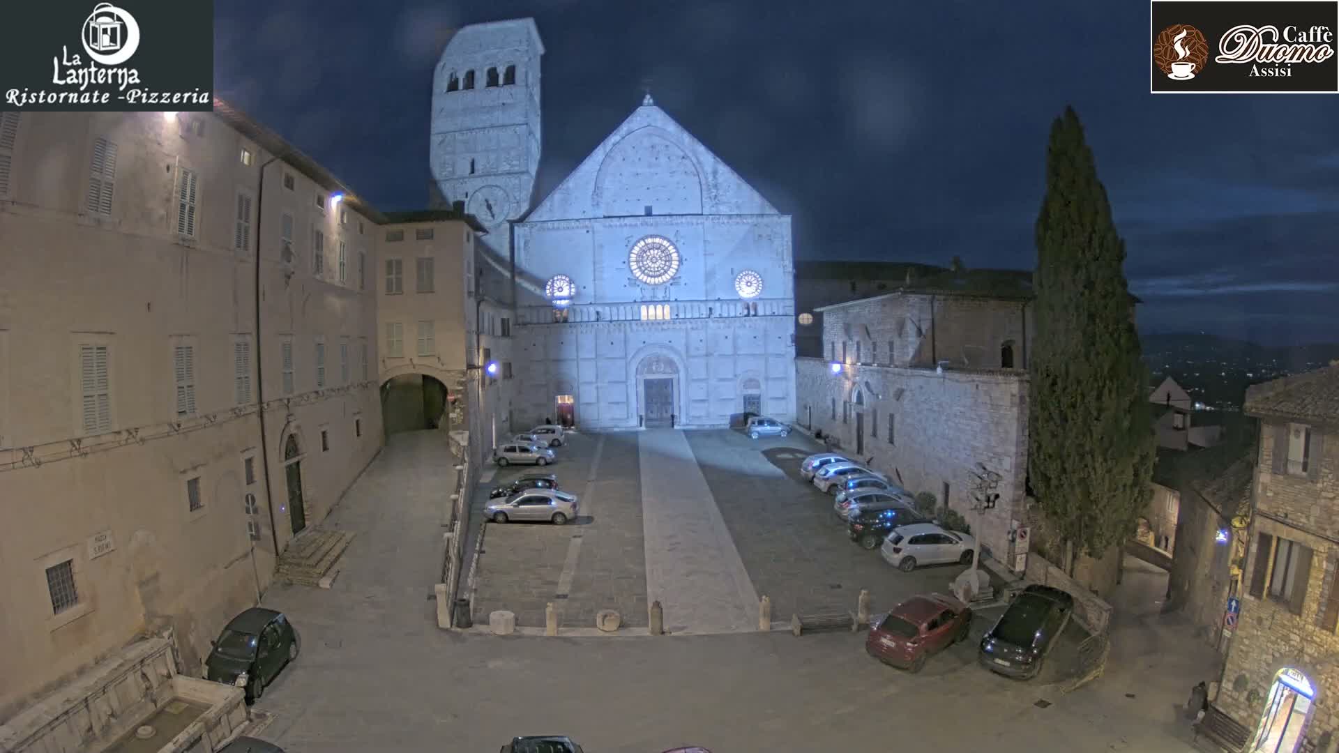 Assisi, San Rufino Square Live Cam -  Perugia, Umbria, Italy