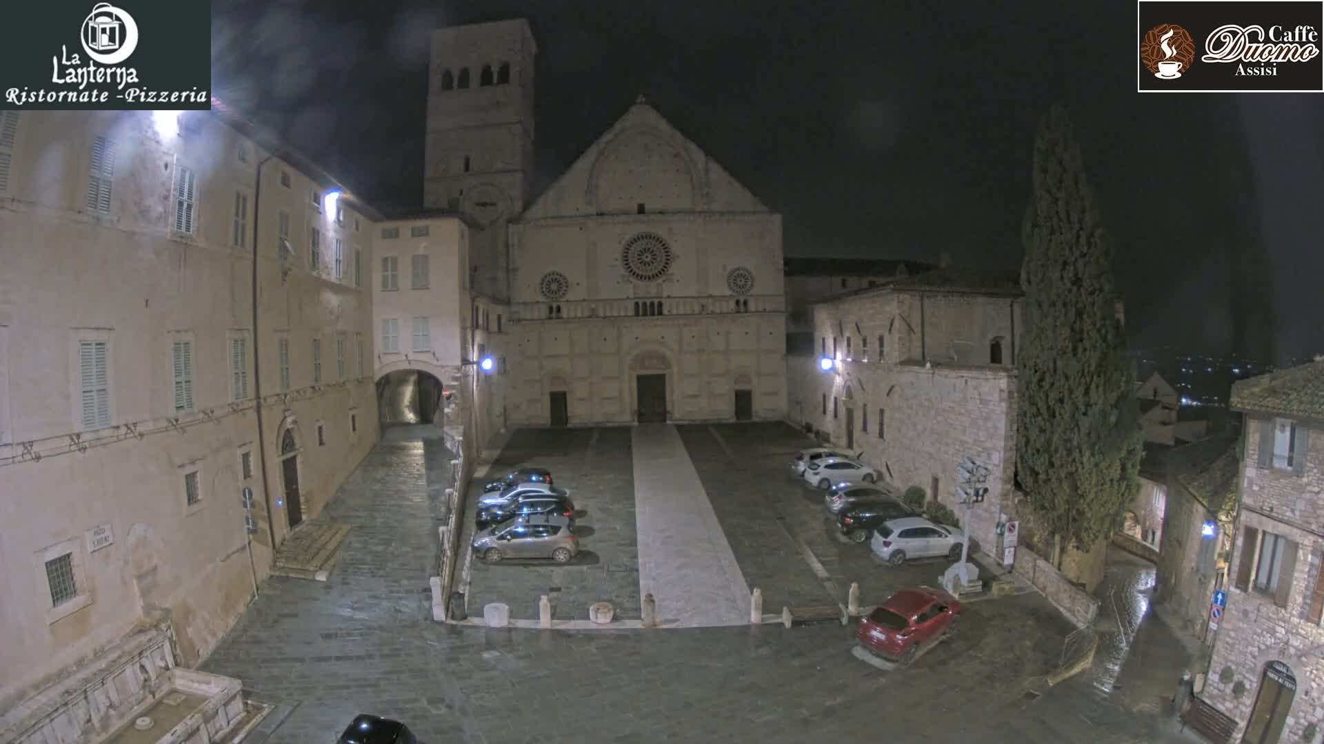 Assisi, San Rufino Square Live Cam -  Perugia, Umbria, Italy
