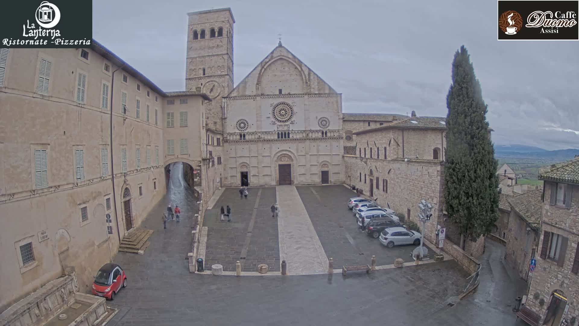 Assisi, San Rufino Square Live Cam -  Perugia, Umbria, Italy