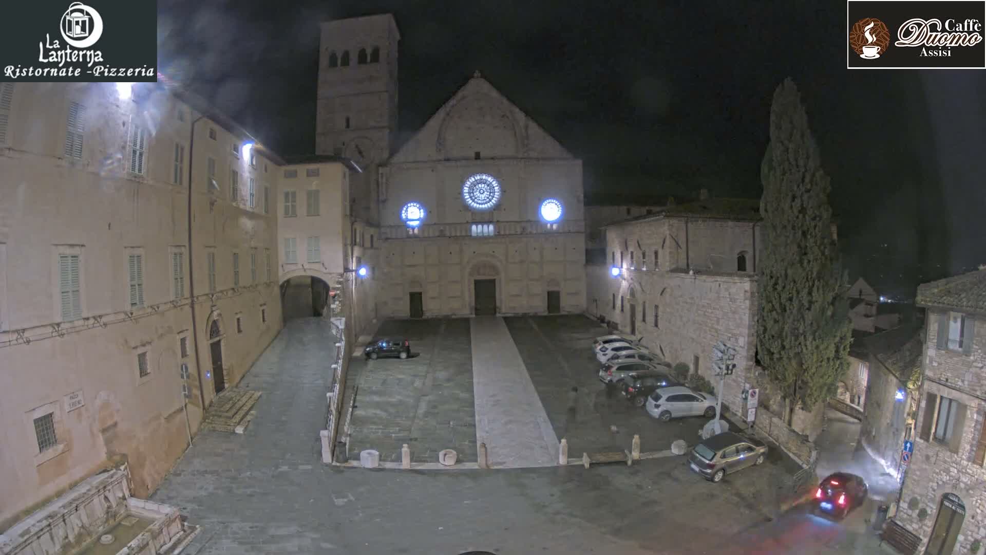 Assisi, San Rufino Square Live Cam -  Perugia, Umbria, Italy