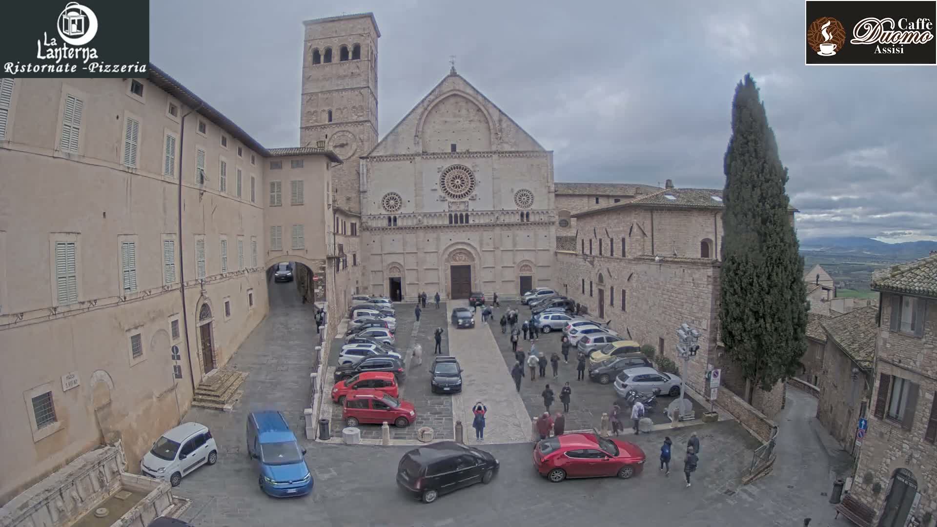 Assisi, San Rufino Square Live Cam -  Perugia, Umbria, Italy
