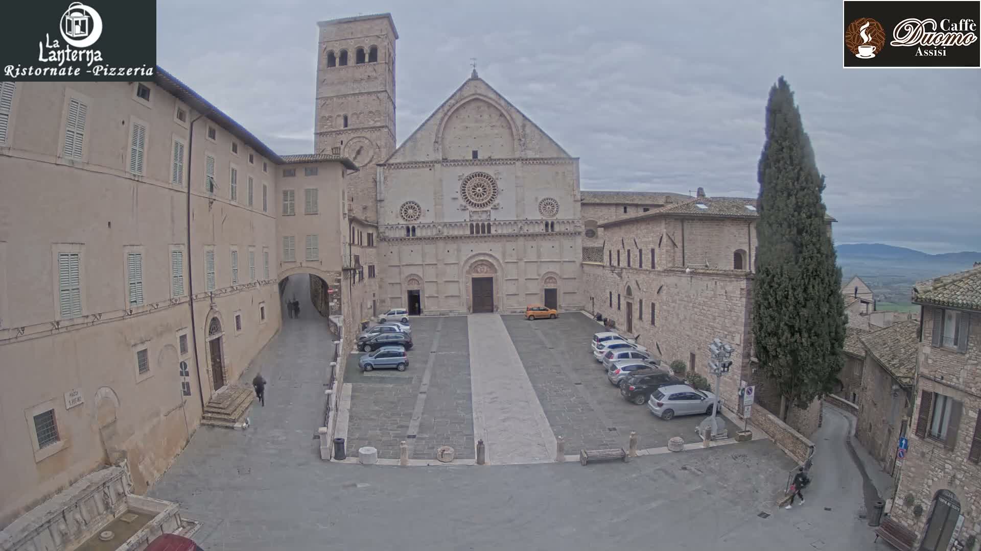 Assisi, San Rufino Square Live Cam -  Perugia, Umbria, Italy