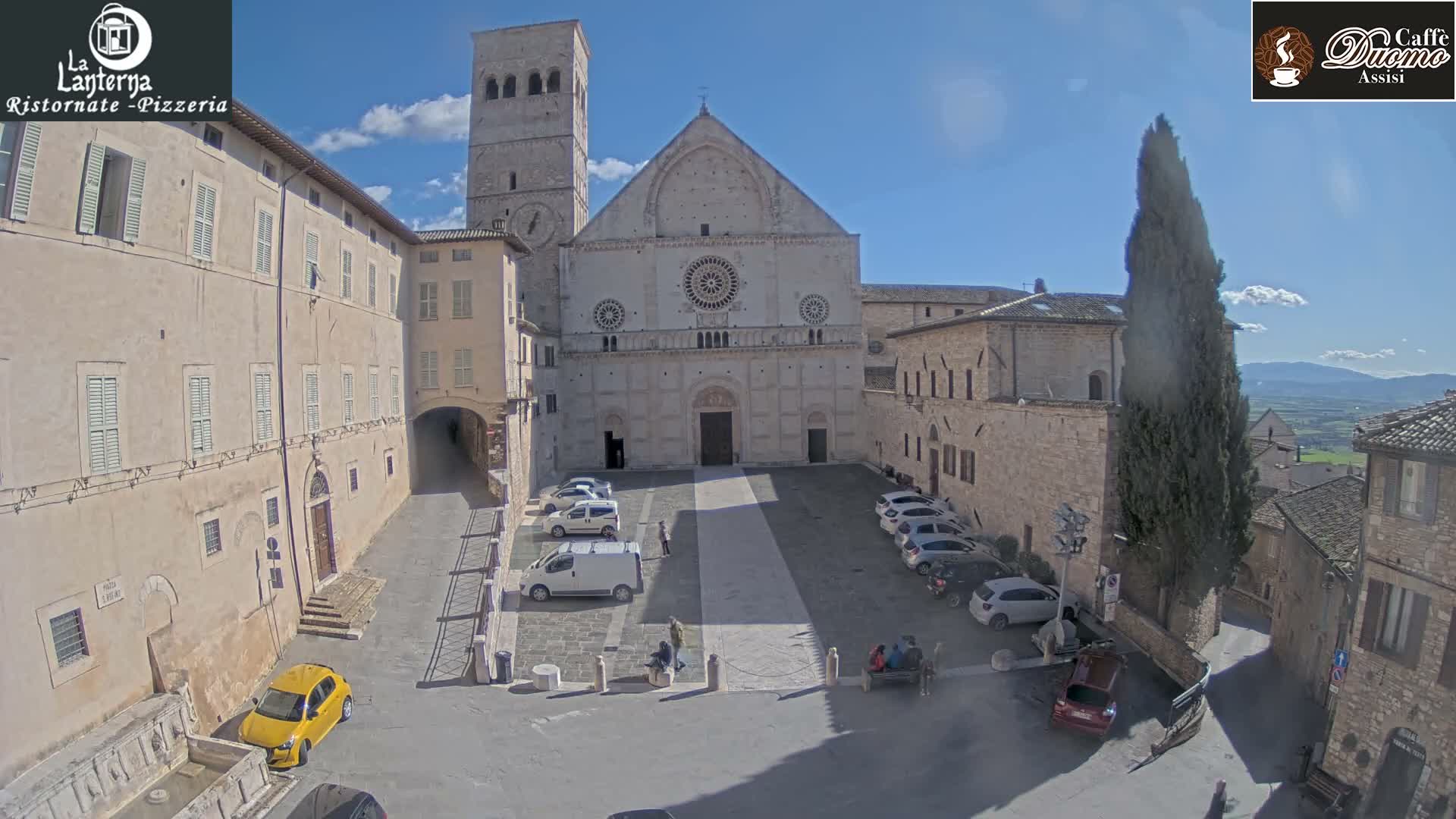 Assisi, San Rufino Square Live Cam -  Perugia, Umbria, Italy