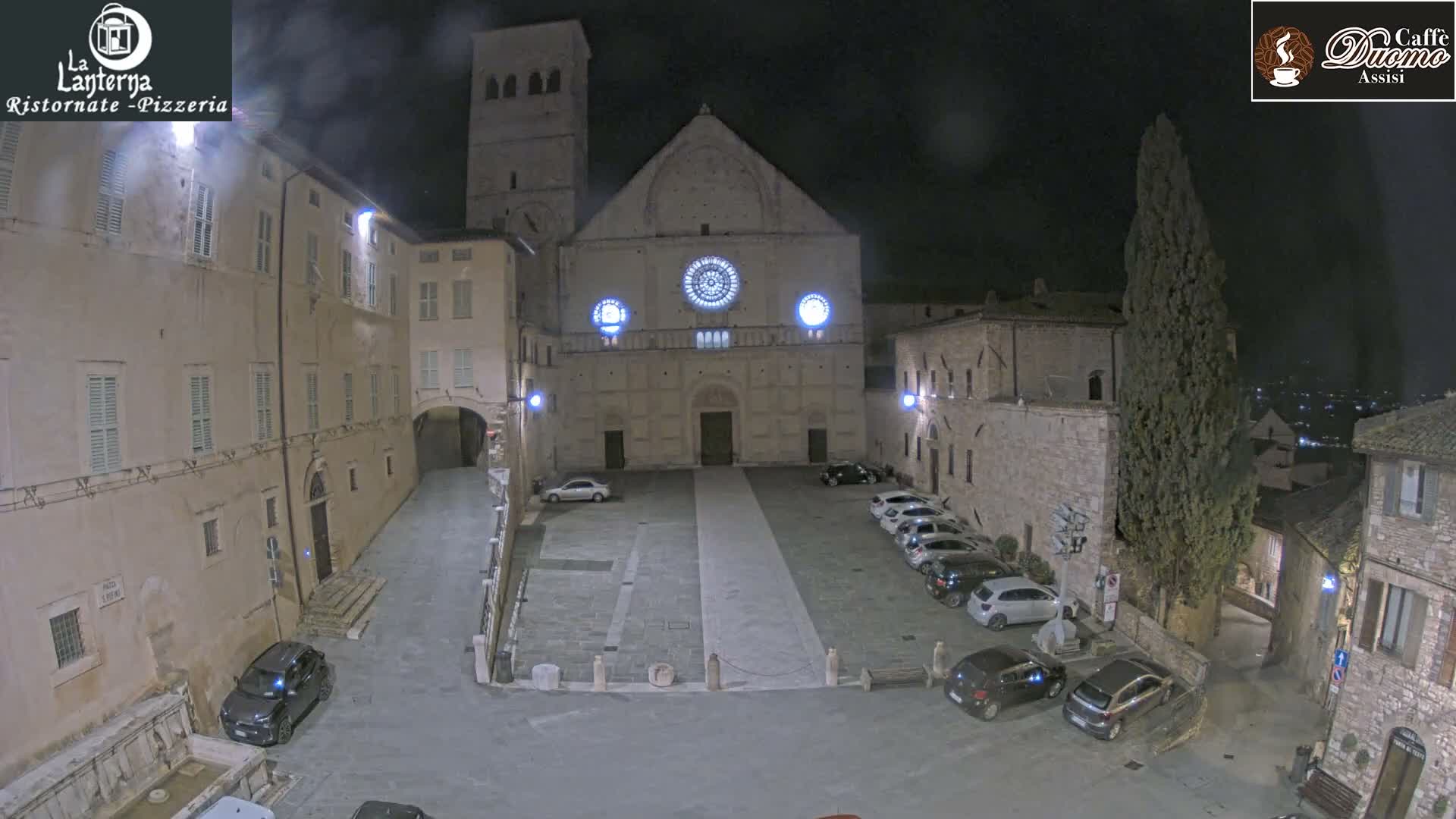 Assisi, San Rufino Square Live Cam -  Perugia, Umbria, Italy