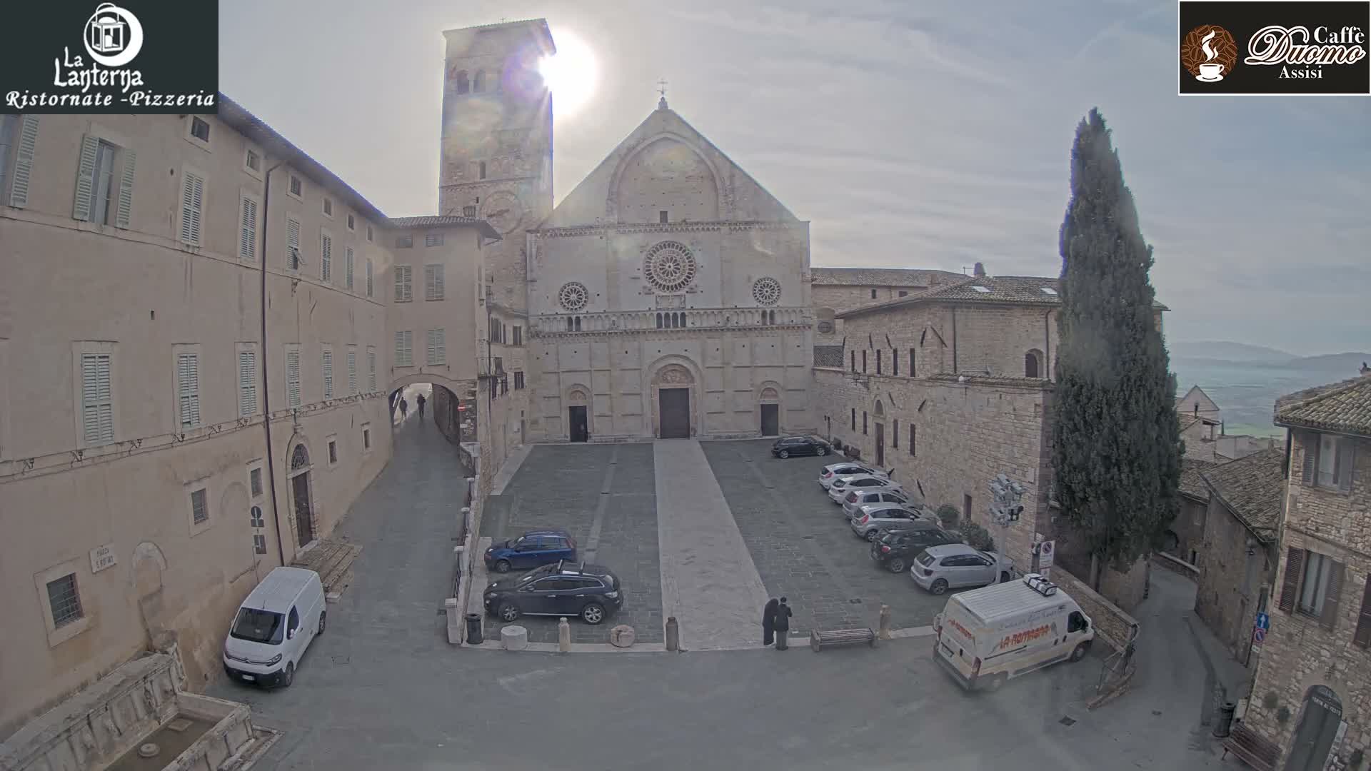 Assisi, San Rufino Square Live Cam -  Perugia, Umbria, Italy