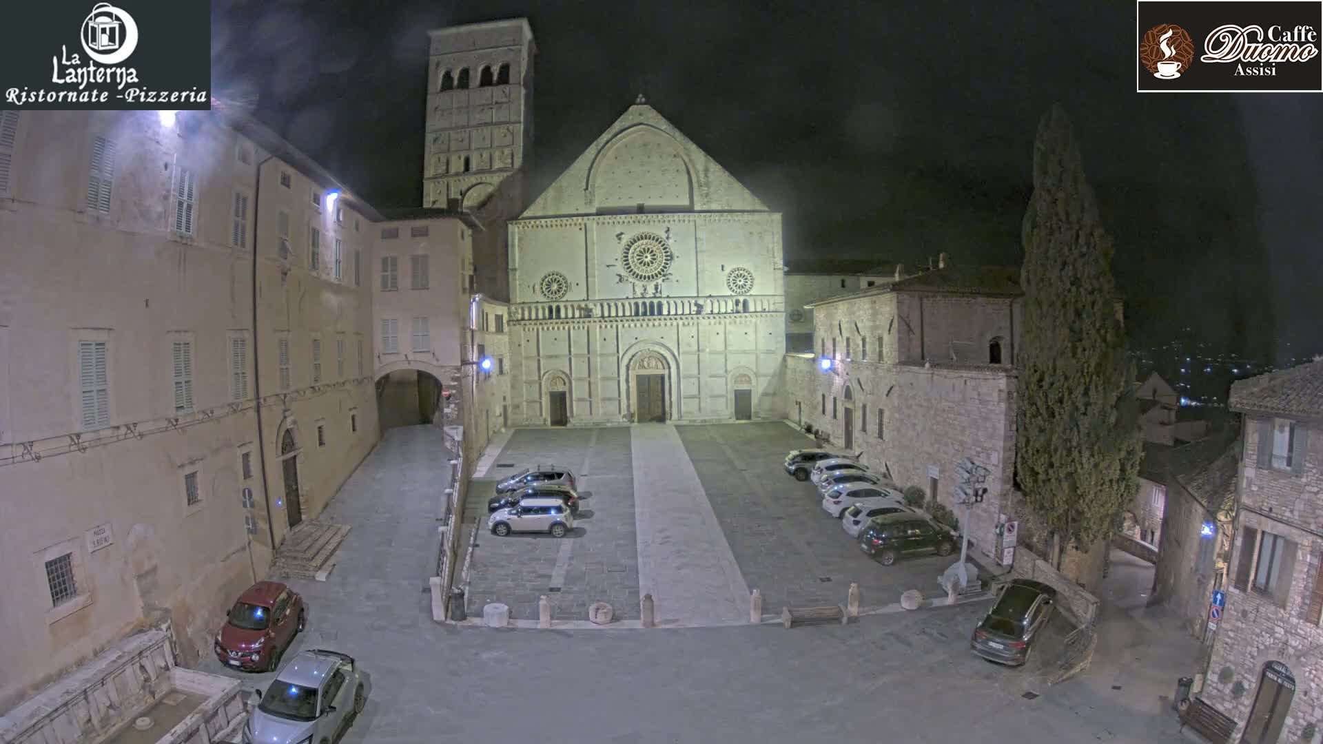 Assisi, San Rufino Square Live Cam -  Perugia, Umbria, Italy