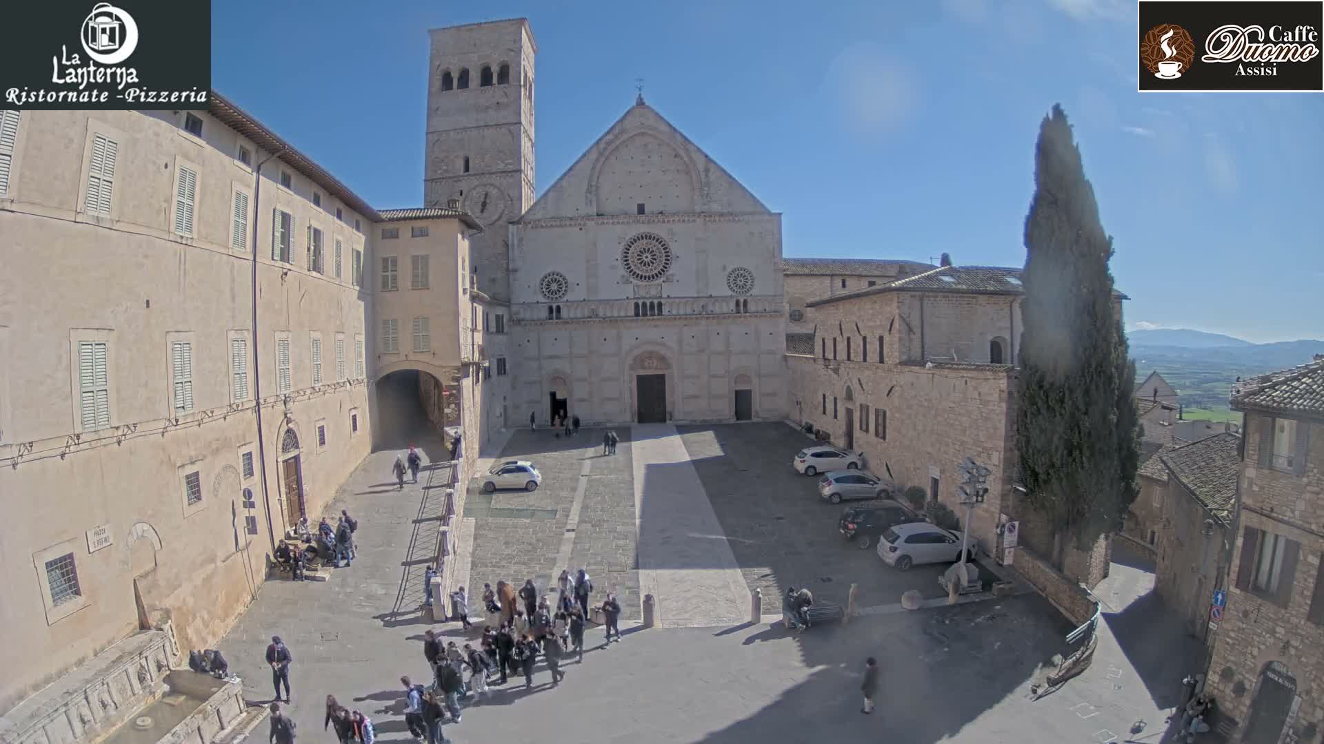 Assisi, San Rufino Square Live Cam -  Perugia, Umbria, Italy