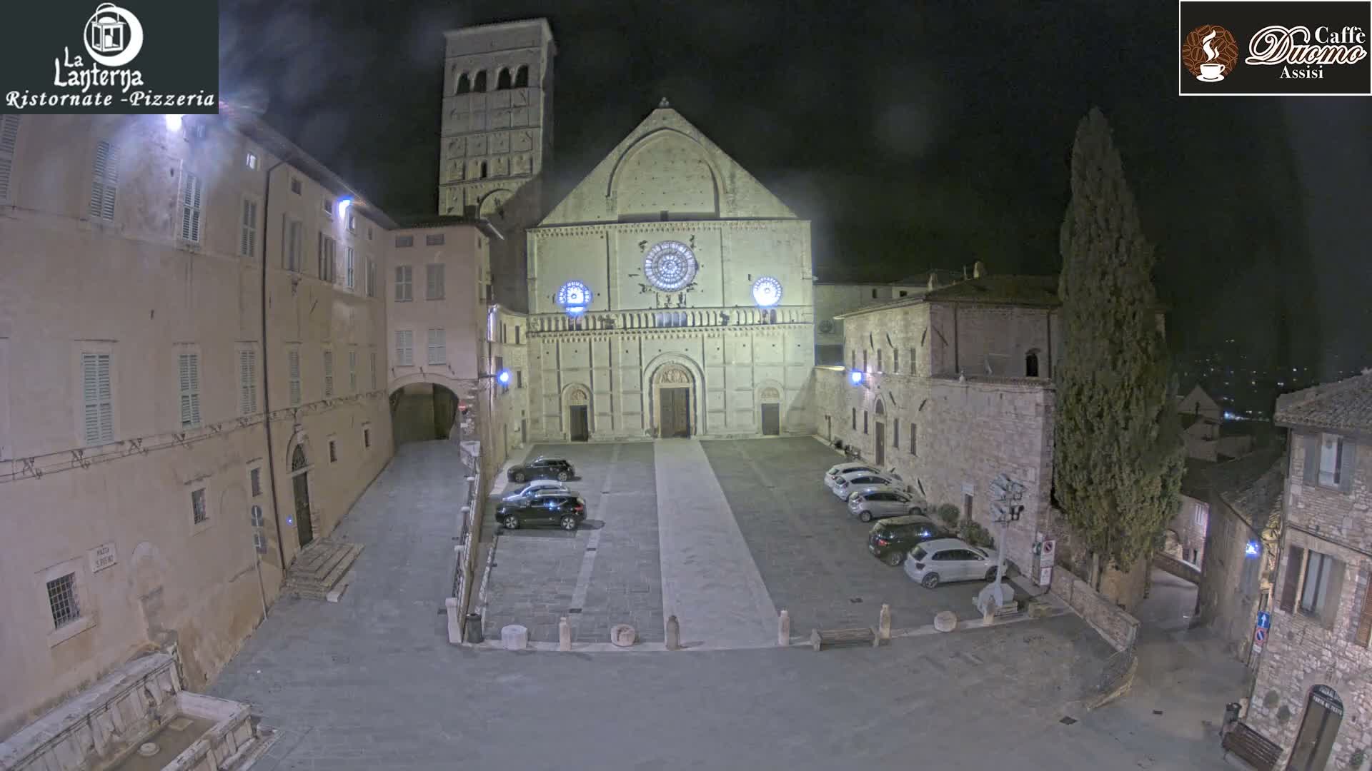 Assisi, San Rufino Square Live Cam -  Perugia, Umbria, Italy