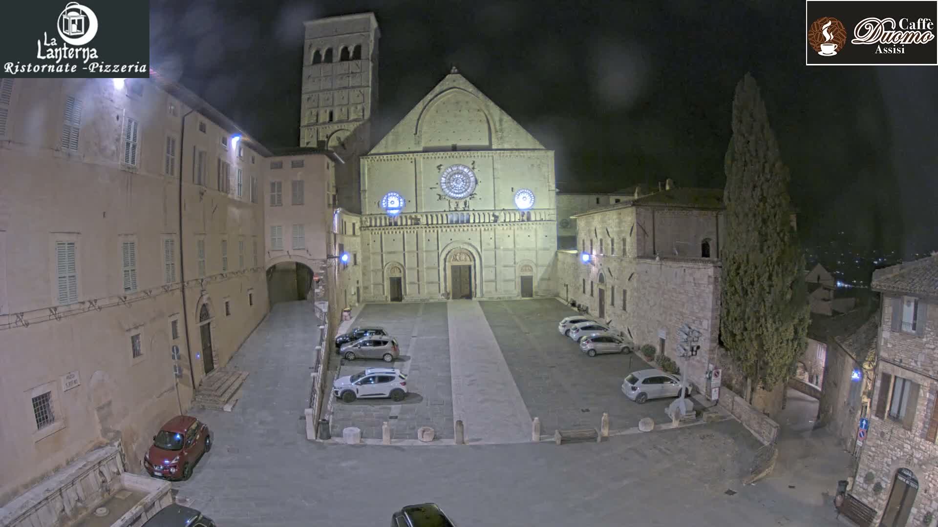 Assisi, San Rufino Square Live Cam -  Perugia, Umbria, Italy