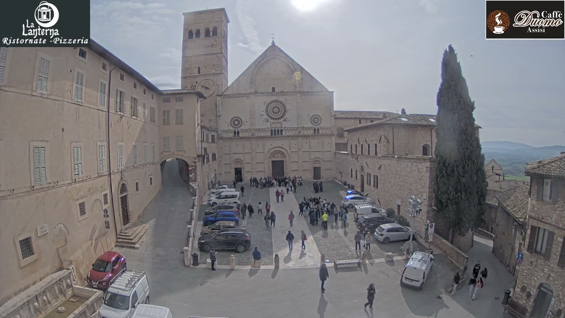 Assisi, San Rufino Square Live Cam -  Perugia, Umbria, Italy
