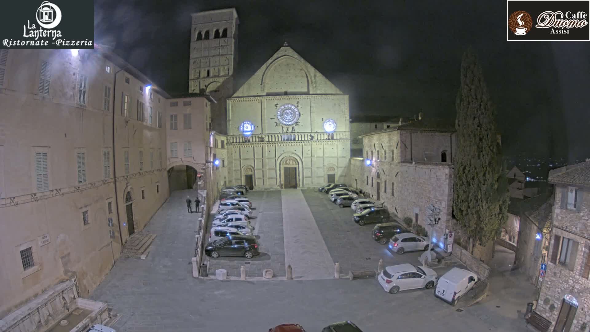 Assisi, San Rufino Square Live Cam -  Perugia, Umbria, Italy
