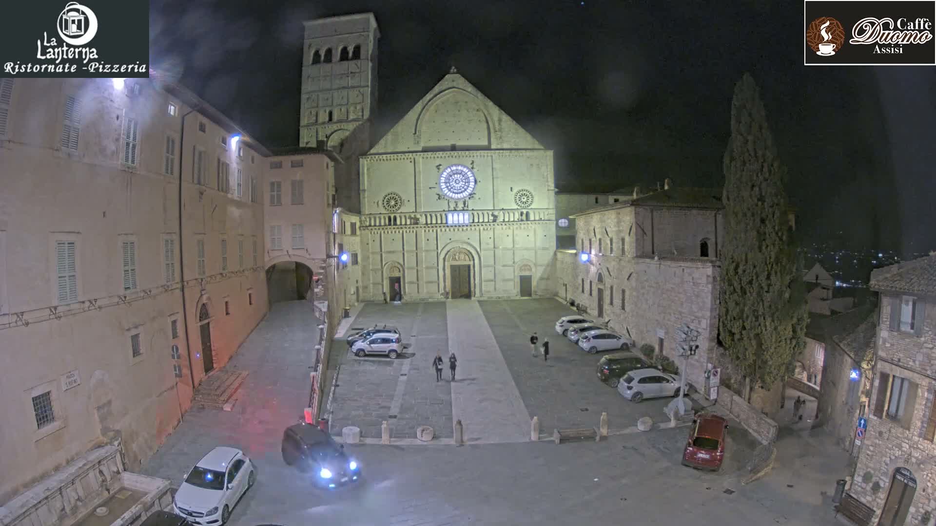 Assisi, San Rufino Square Live Cam -  Perugia, Umbria, Italy