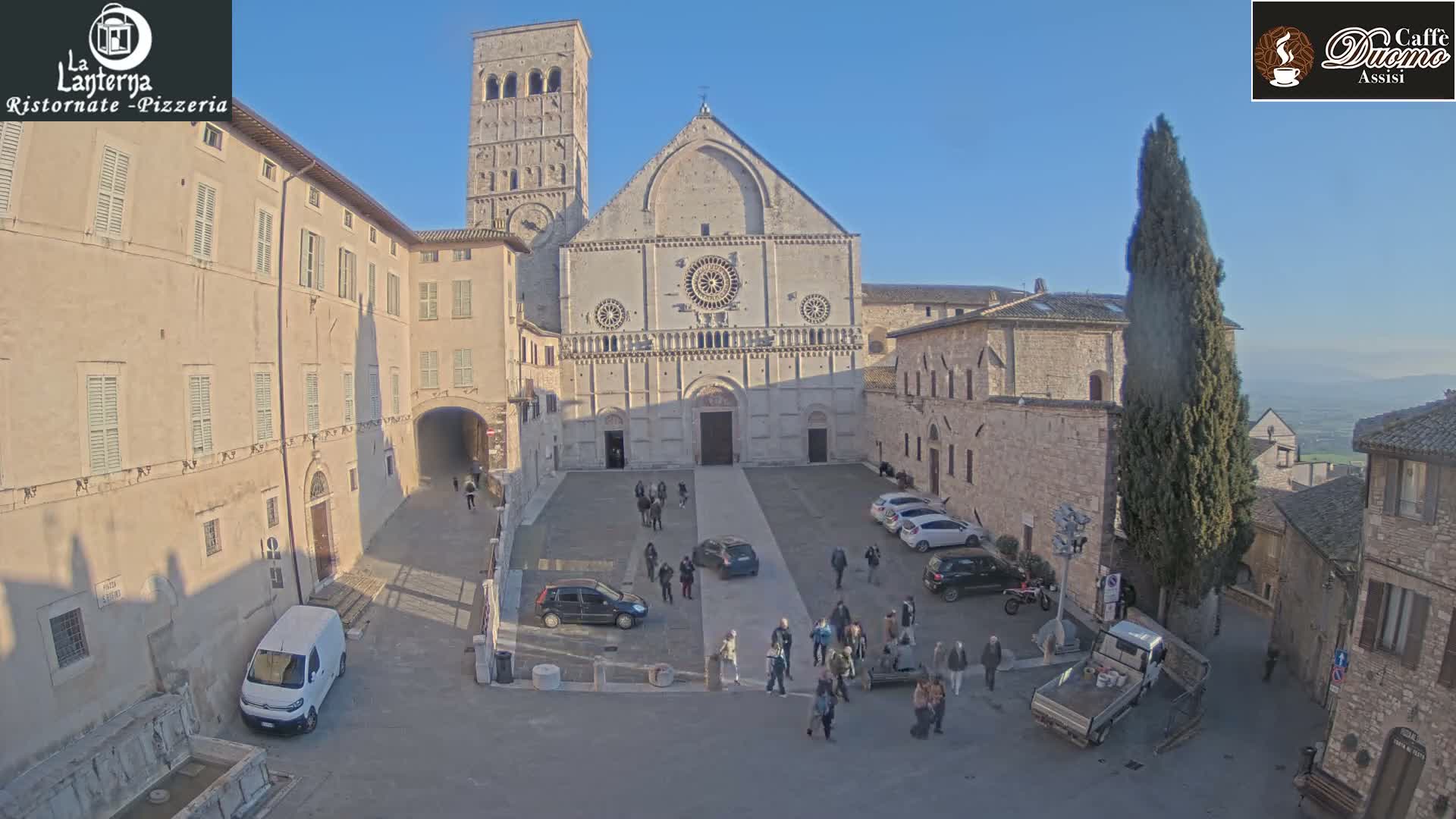 Assisi, San Rufino Square Live Cam -  Perugia, Umbria, Italy