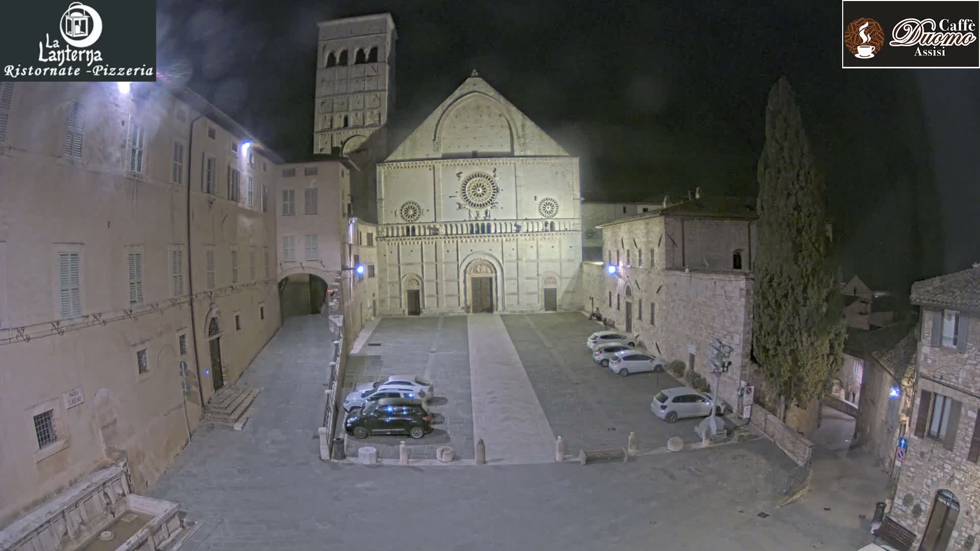Assisi, San Rufino Square Live Cam -  Perugia, Umbria, Italy