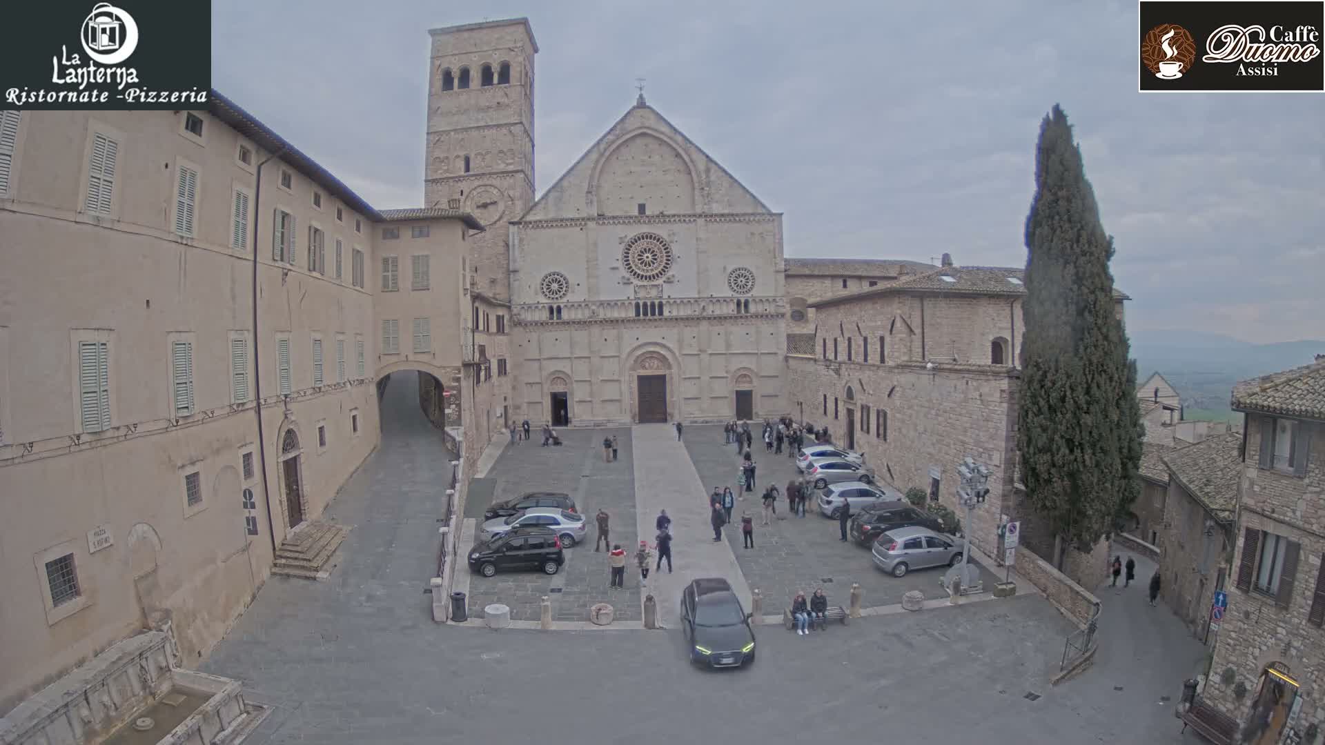 Assisi, San Rufino Square Live Cam -  Perugia, Umbria, Italy