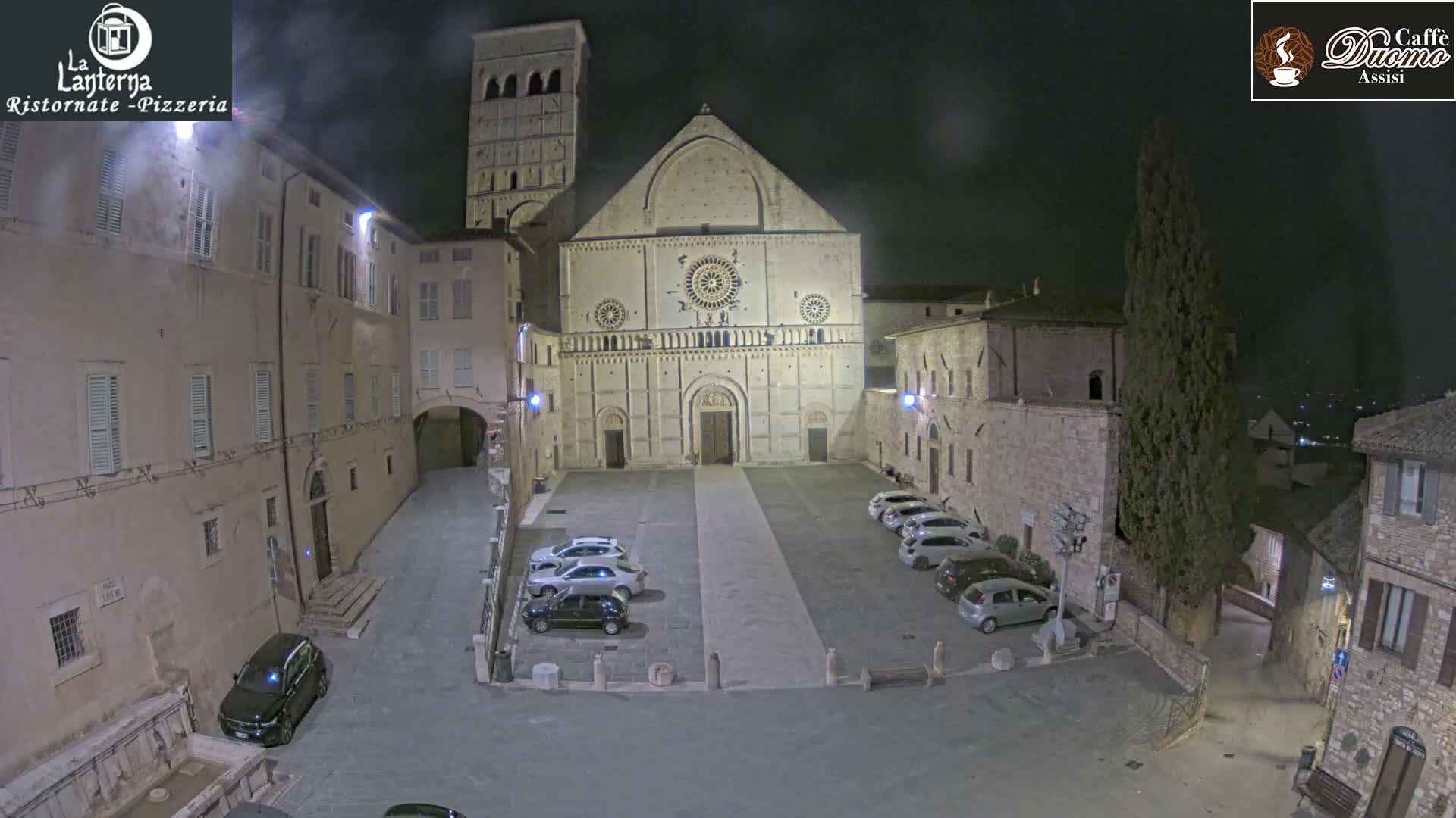 Assisi, San Rufino Square Live Cam -  Perugia, Umbria, Italy