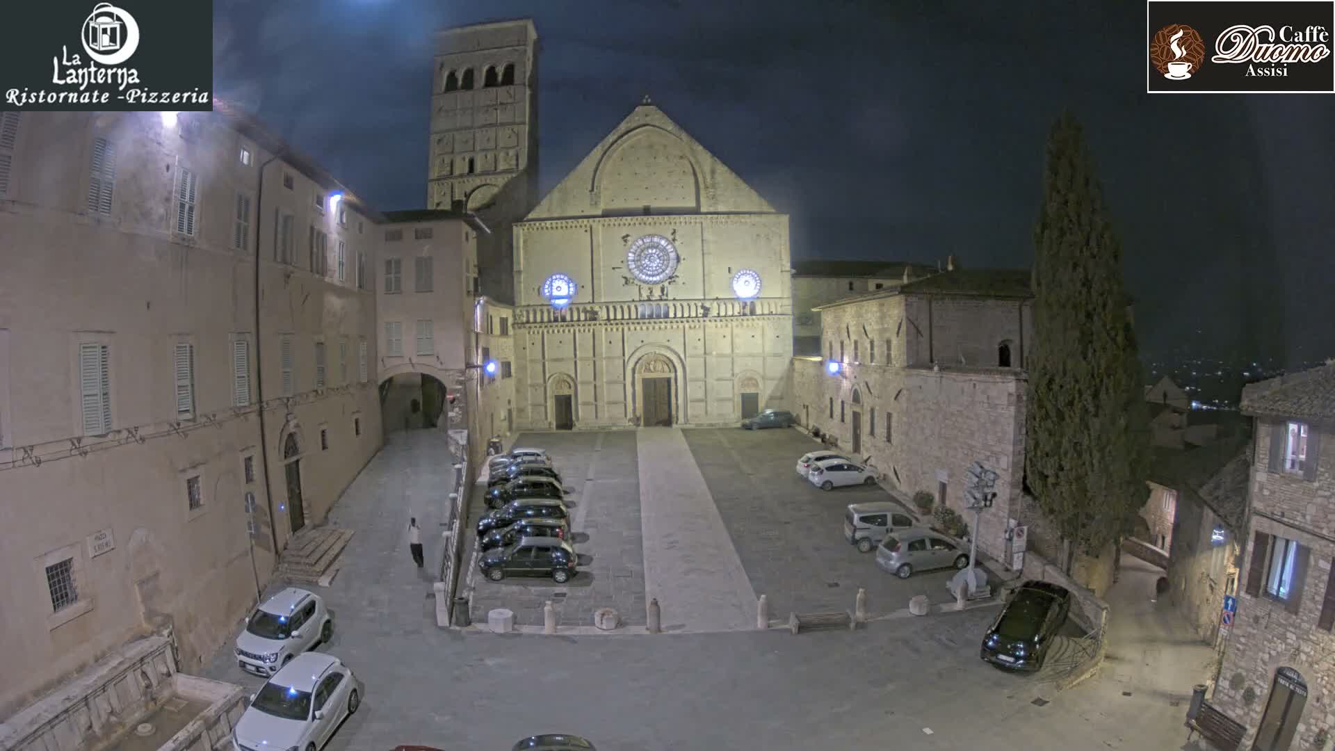 Assisi, San Rufino Square Live Cam -  Perugia, Umbria, Italy
