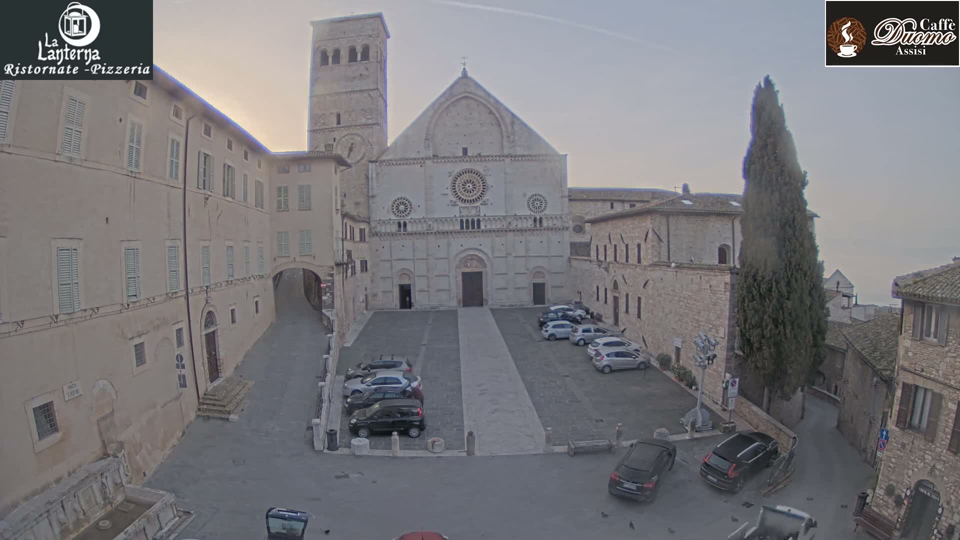 Assisi, San Rufino Square Live Cam -  Perugia, Umbria, Italy