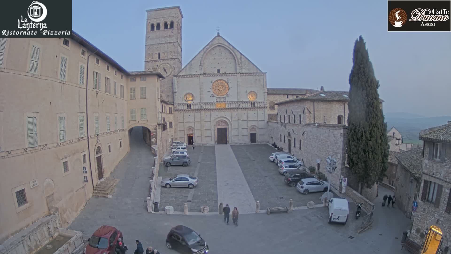 Assisi, San Rufino Square Live Cam -  Perugia, Umbria, Italy