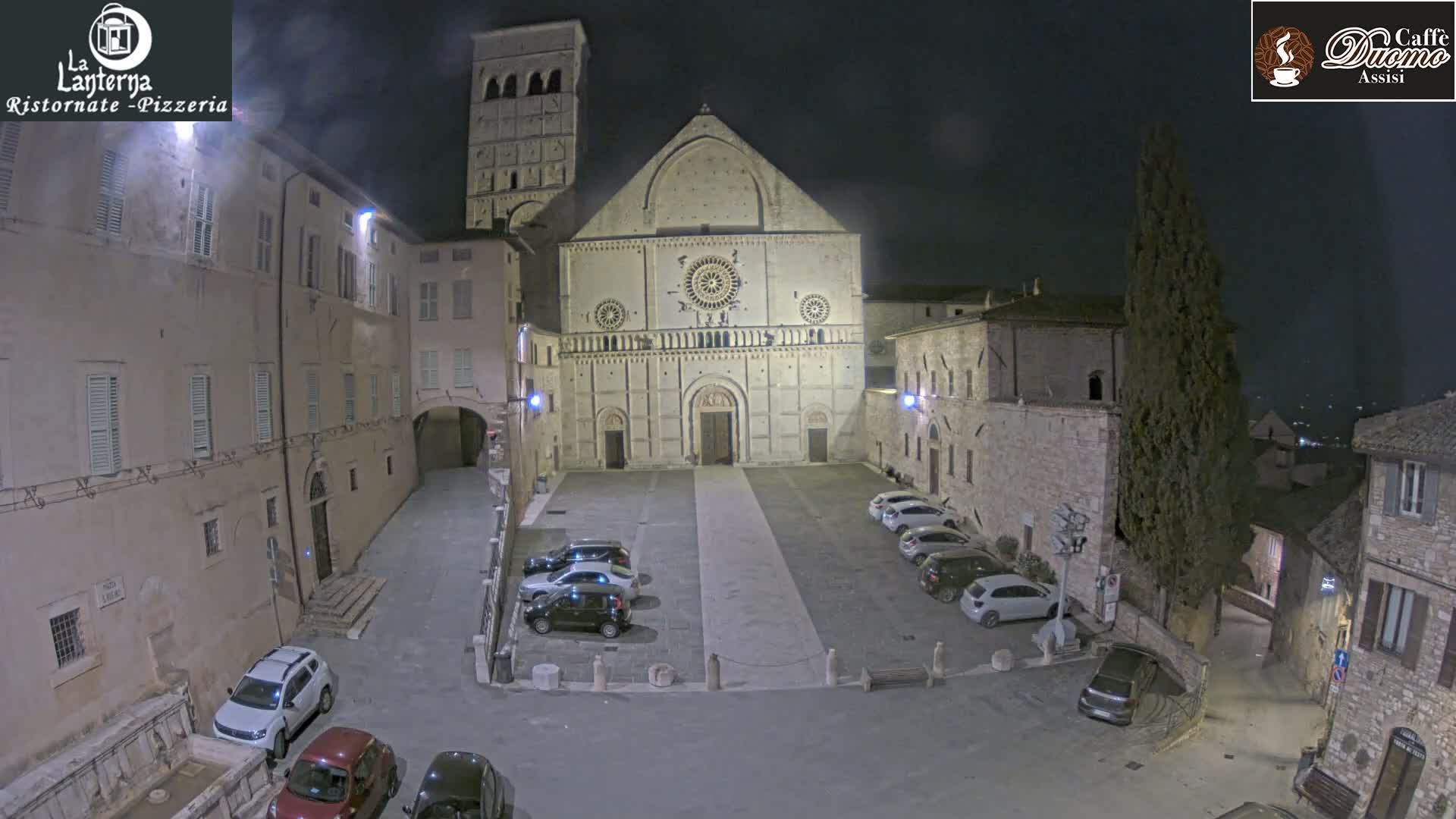Assisi, San Rufino Square Live Cam -  Perugia, Umbria, Italy