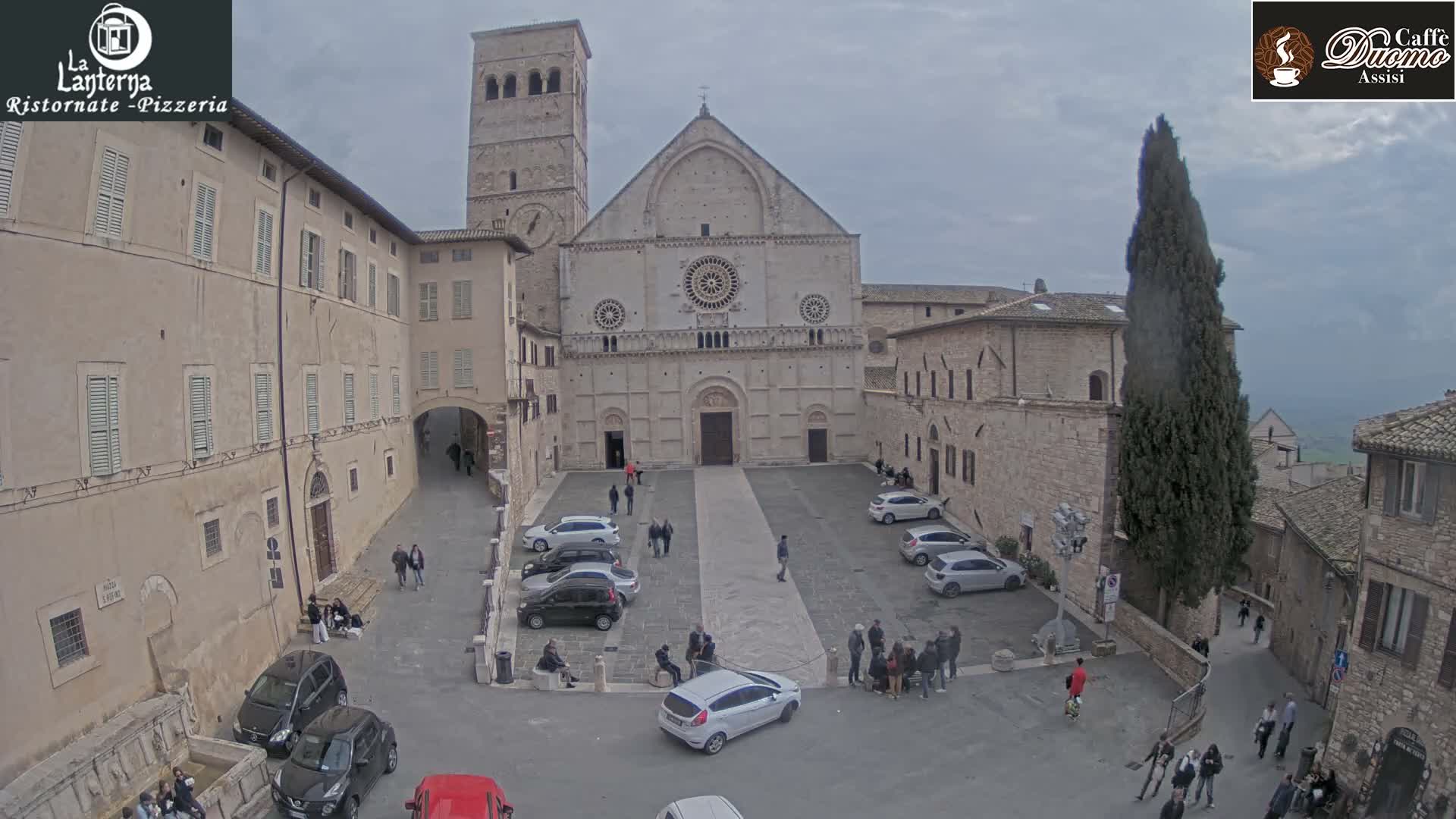 Assisi, San Rufino Square Live Cam -  Perugia, Umbria, Italy
