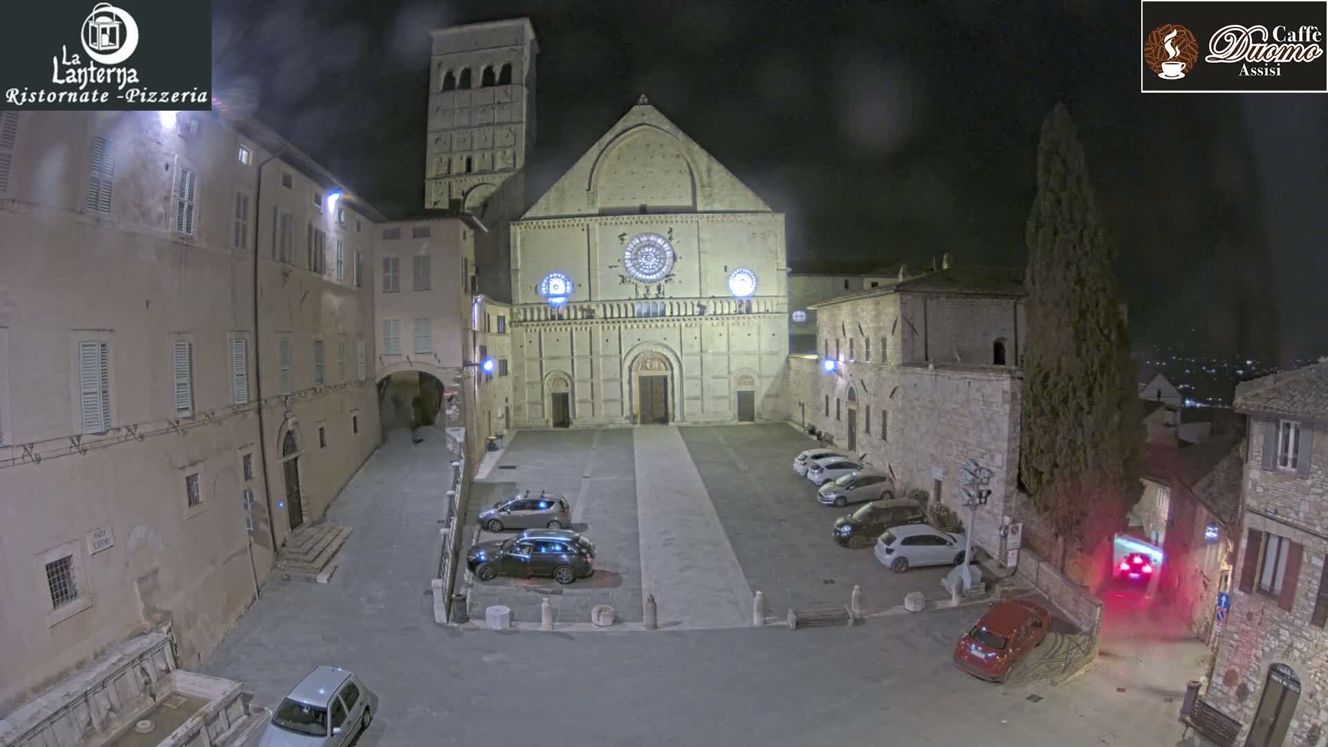 Assisi, San Rufino Square Live Cam -  Perugia, Umbria, Italy