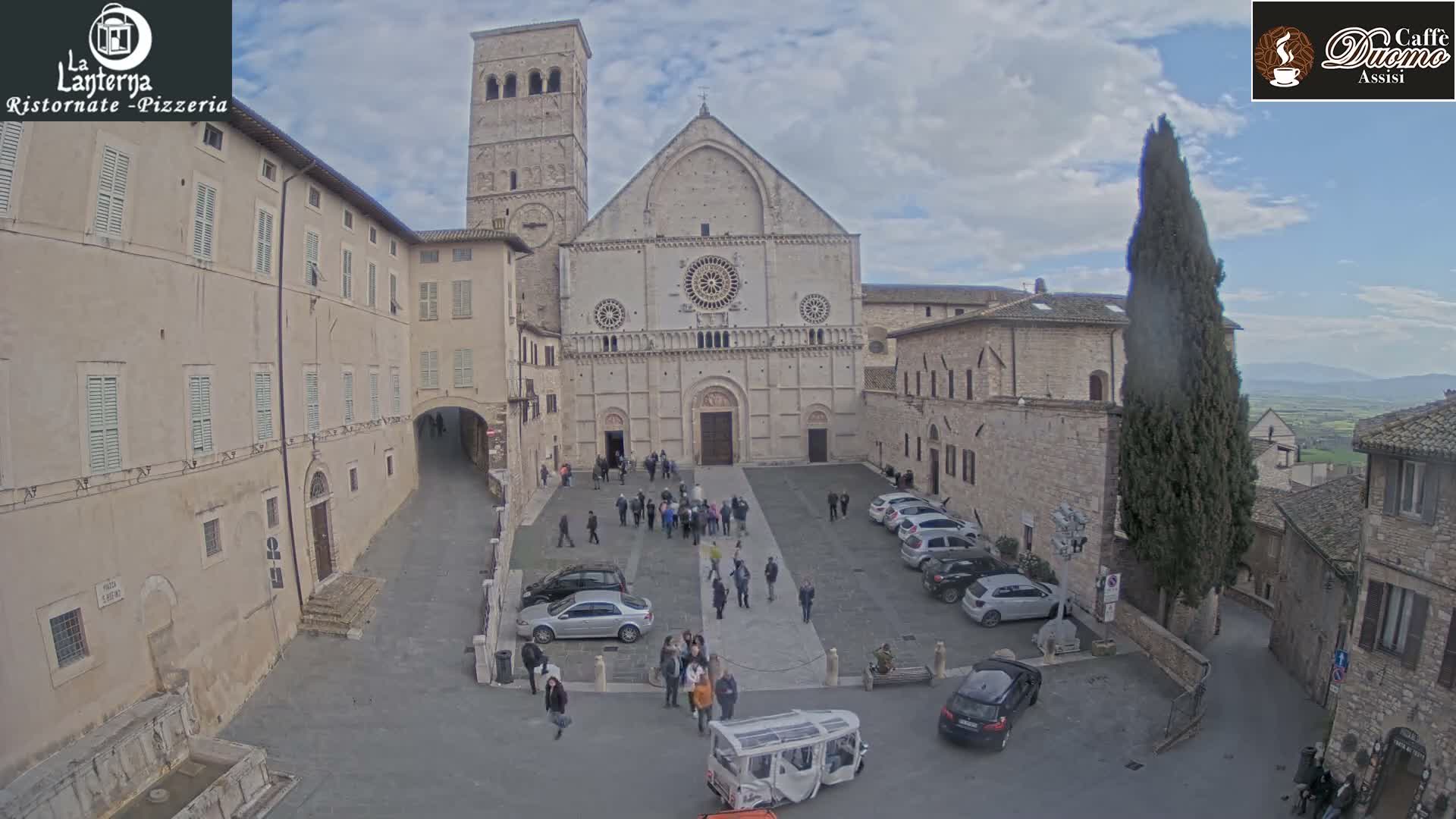 Assisi, San Rufino Square Live Cam -  Perugia, Umbria, Italy