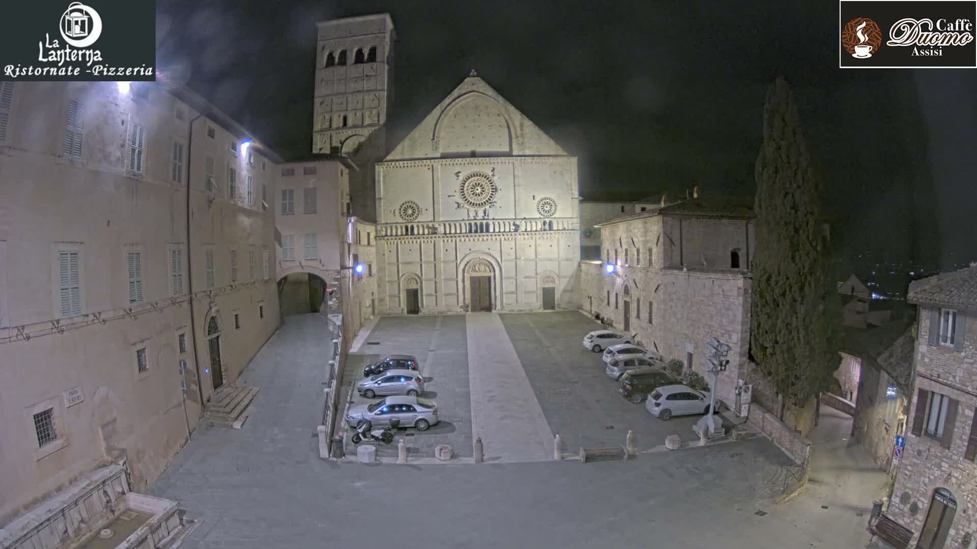 Assisi, San Rufino Square Live Cam -  Perugia, Umbria, Italy