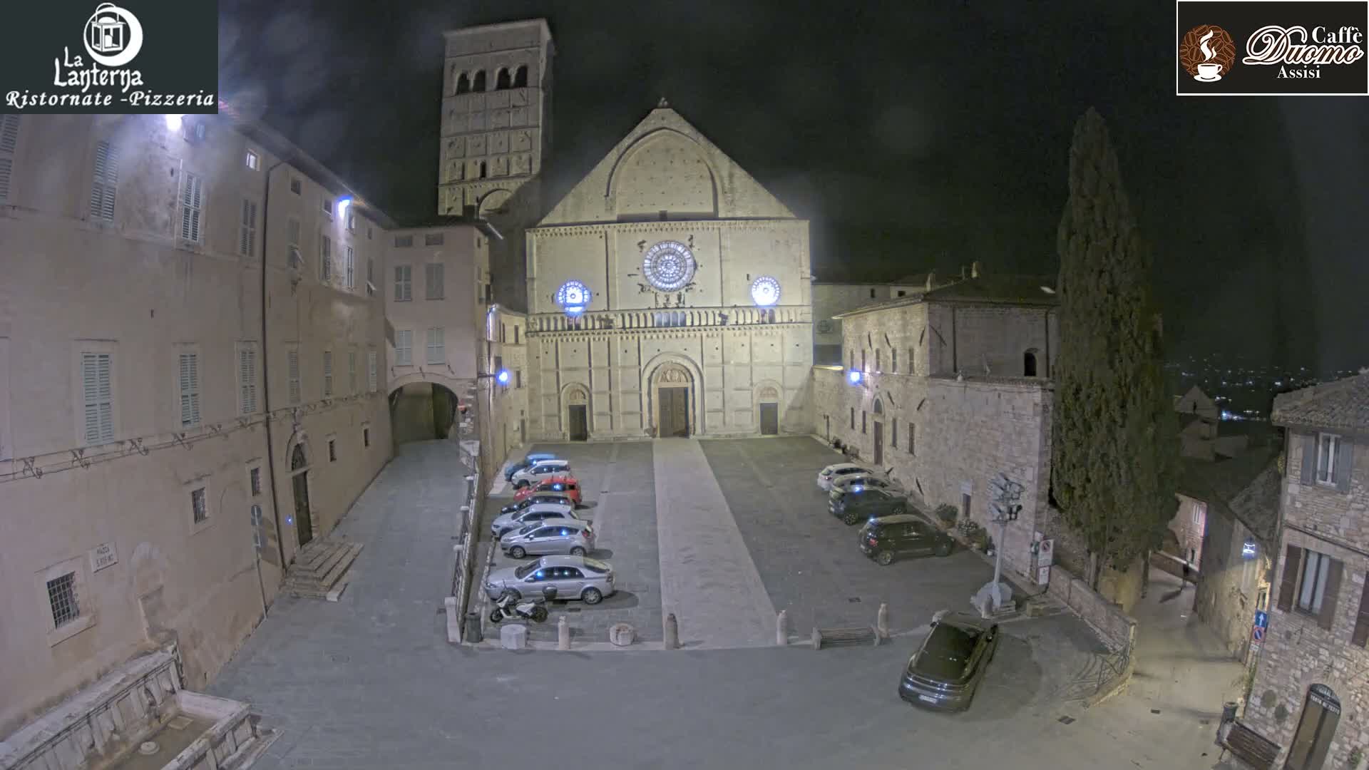 Assisi, San Rufino Square Live Cam -  Perugia, Umbria, Italy