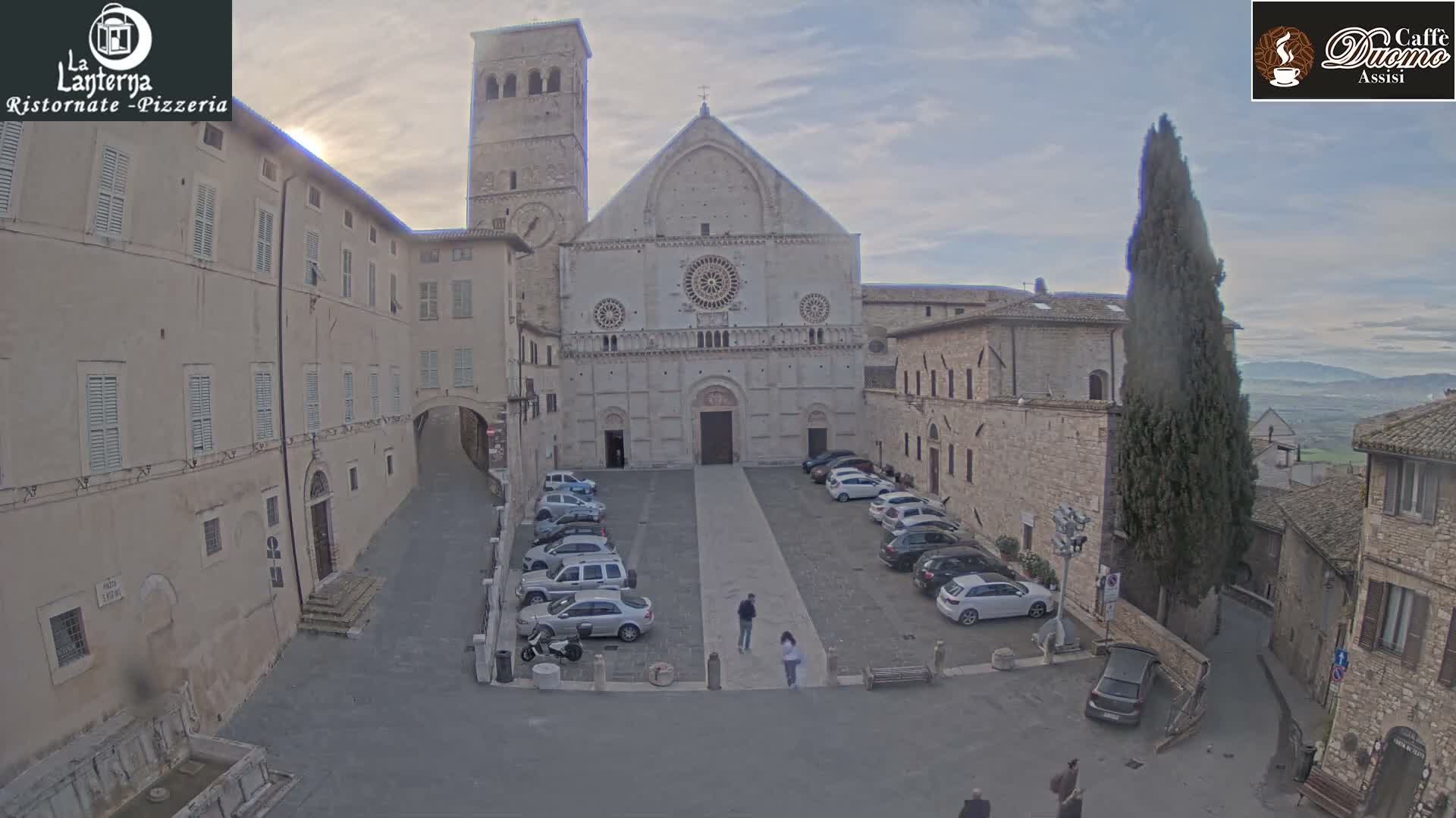 Assisi, San Rufino Square Live Cam -  Perugia, Umbria, Italy