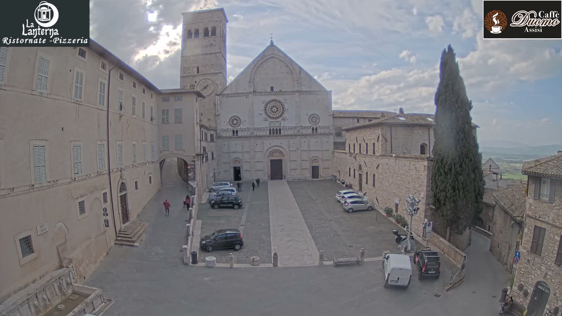 Assisi, San Rufino Square Live Cam -  Perugia, Umbria, Italy