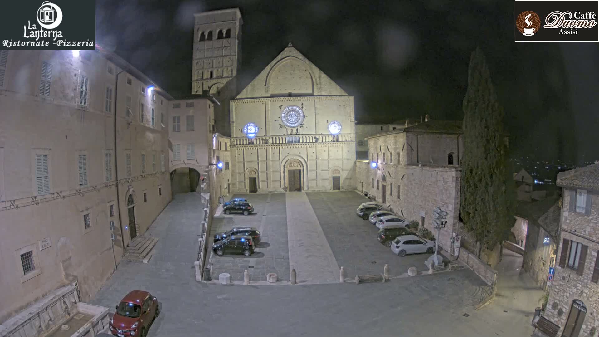 Assisi, San Rufino Square Live Cam -  Perugia, Umbria, Italy