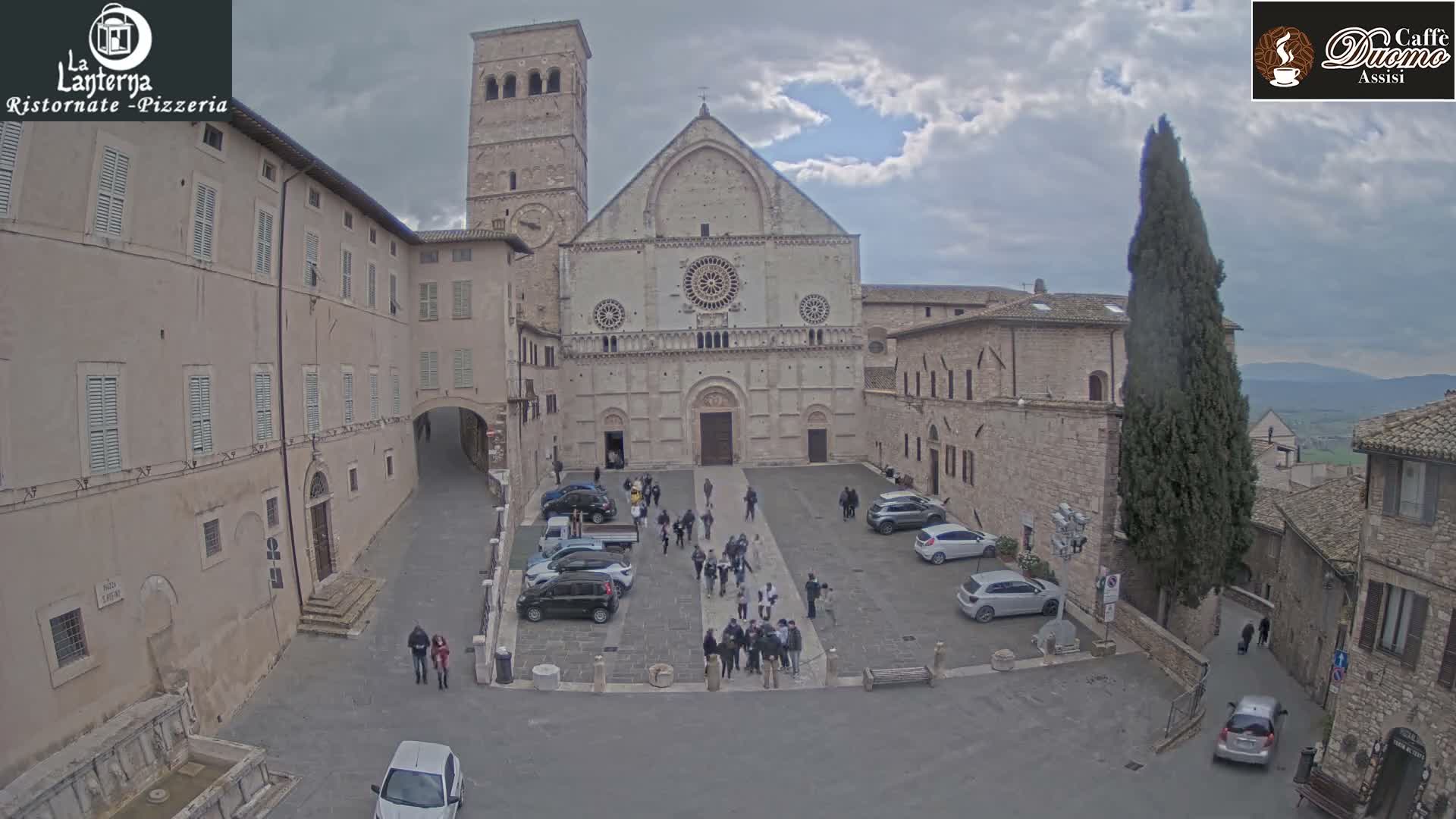 Assisi, San Rufino Square Live Cam -  Perugia, Umbria, Italy