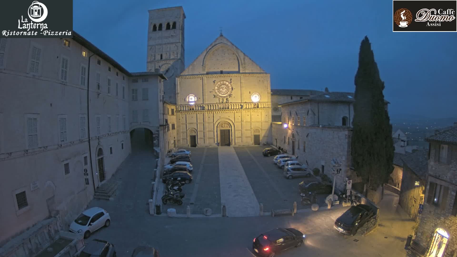 Assisi, San Rufino Square Live Cam -  Perugia, Umbria, Italy