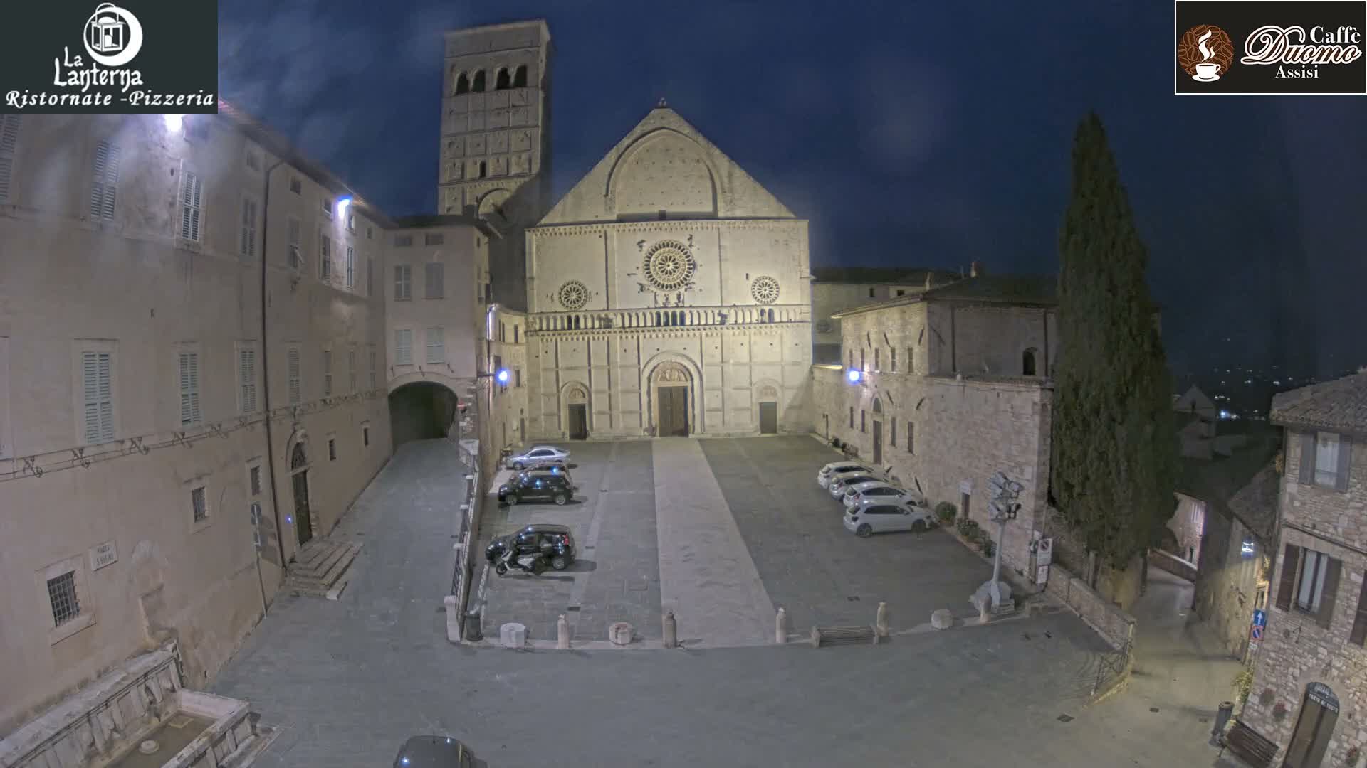 Assisi, San Rufino Square Live Cam -  Perugia, Umbria, Italy