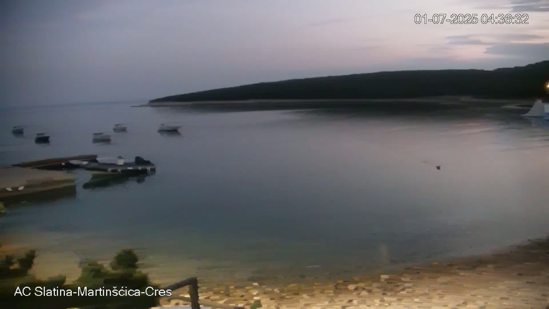 Otok Cres Island, Camp Plaza Slatina Beach Live Cam - Martinšćica, Cres, Primorje-Gorski Kotar, Croatia