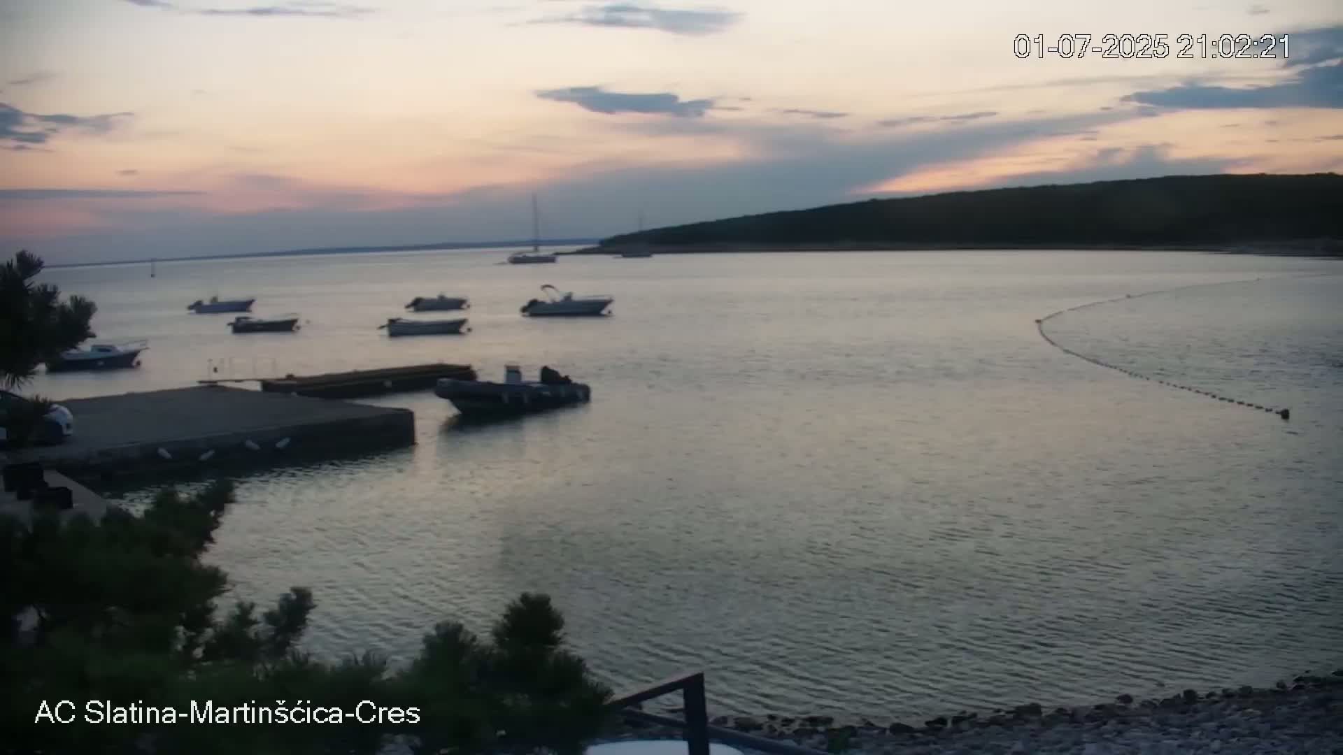Otok Cres Island, Camp Plaza Slatina Beach Live Cam - Martinšćica, Cres, Primorje-Gorski Kotar, Croatia