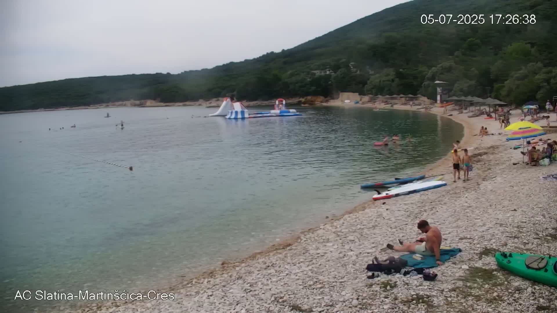 Otok Cres Island, Camp Plaza Slatina Beach Live Cam - Martinšćica, Cres, Primorje-Gorski Kotar, Croatia