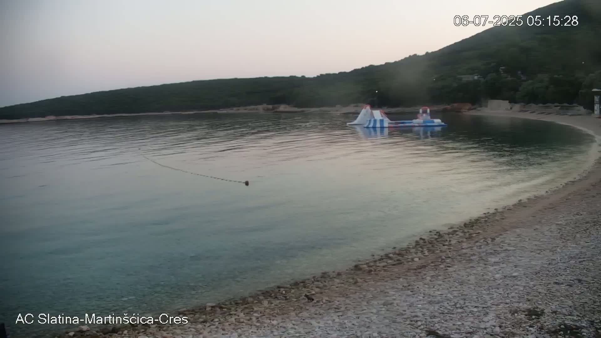 Otok Cres Island, Camp Plaza Slatina Beach Live Cam - Martinšćica, Cres, Primorje-Gorski Kotar, Croatia