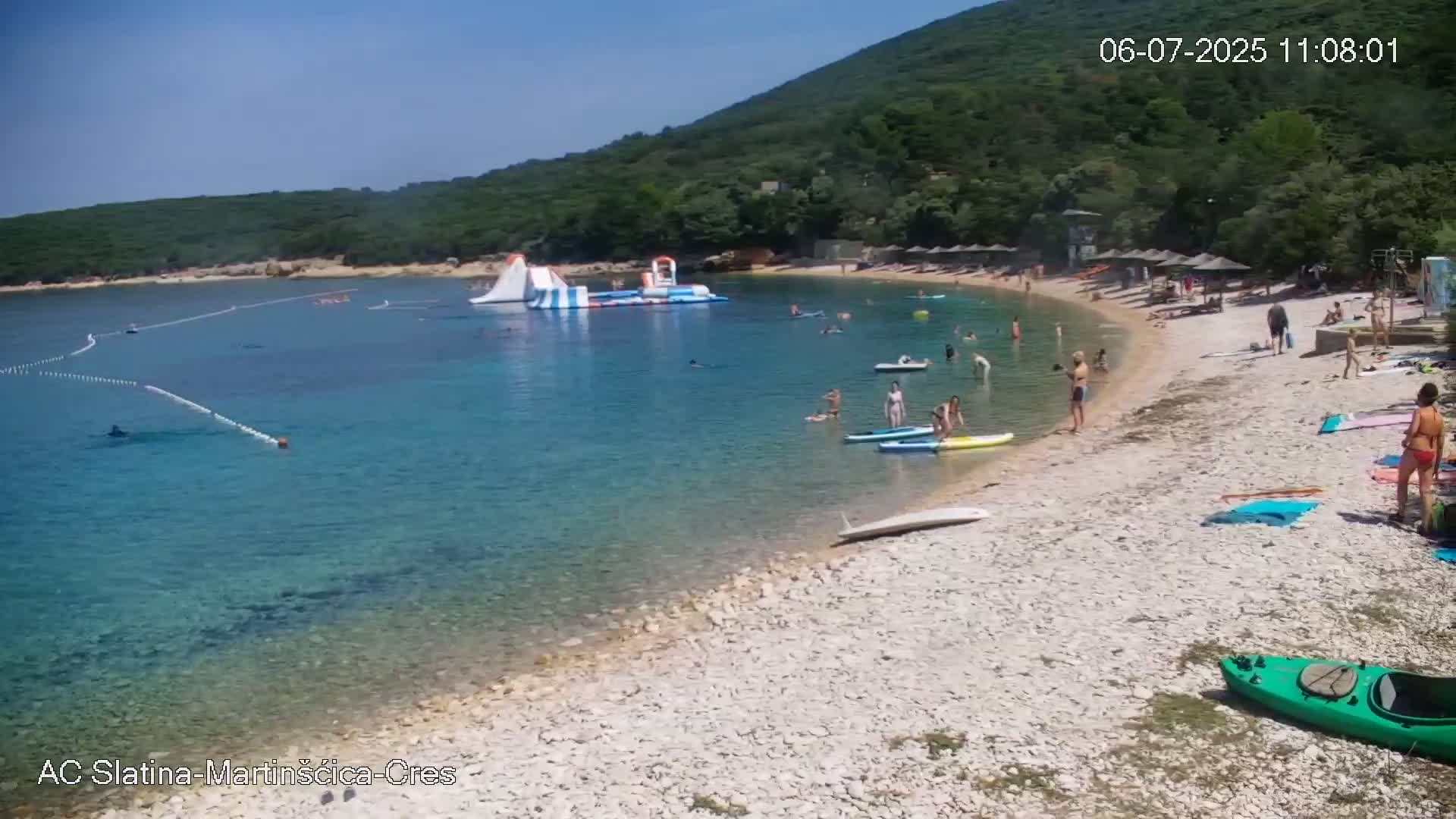Otok Cres Island, Camp Plaza Slatina Beach Live Cam - Martinšćica, Cres, Primorje-Gorski Kotar, Croatia