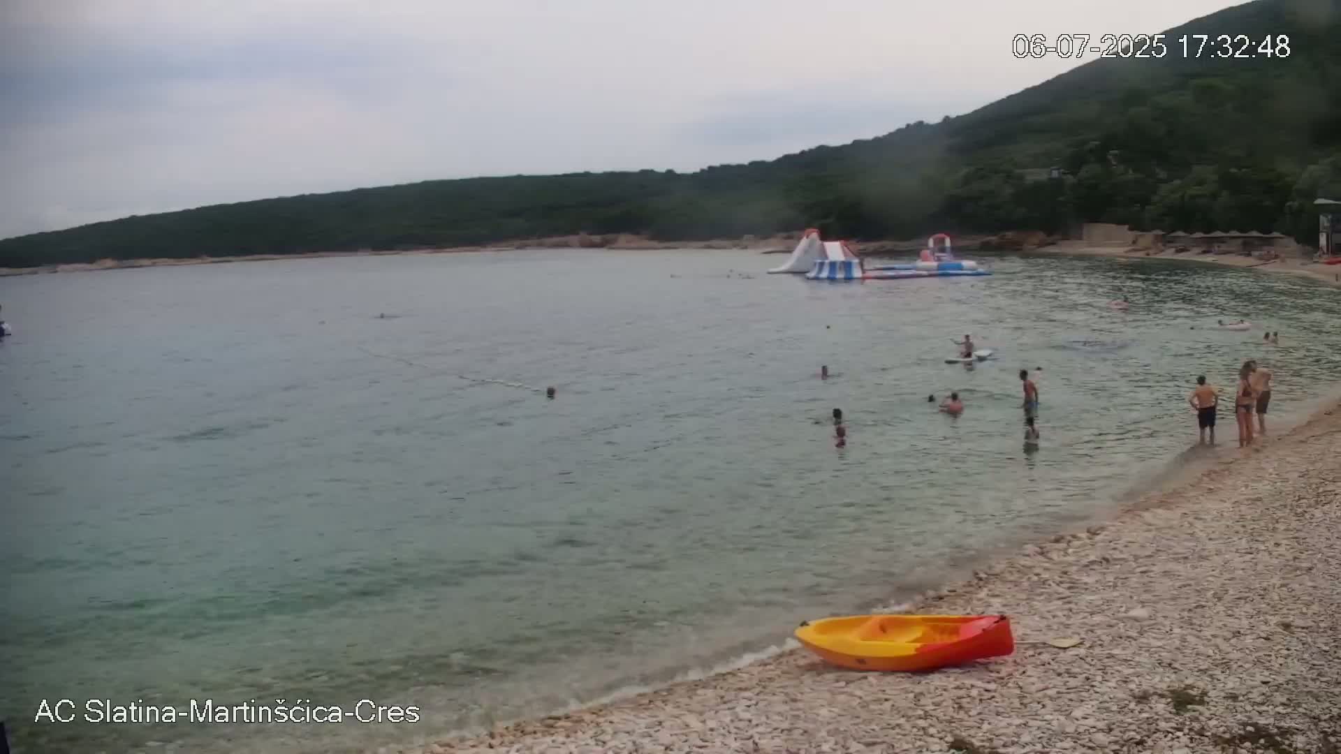 Otok Cres Island, Camp Plaza Slatina Beach Live Cam - Martinšćica, Cres, Primorje-Gorski Kotar, Croatia