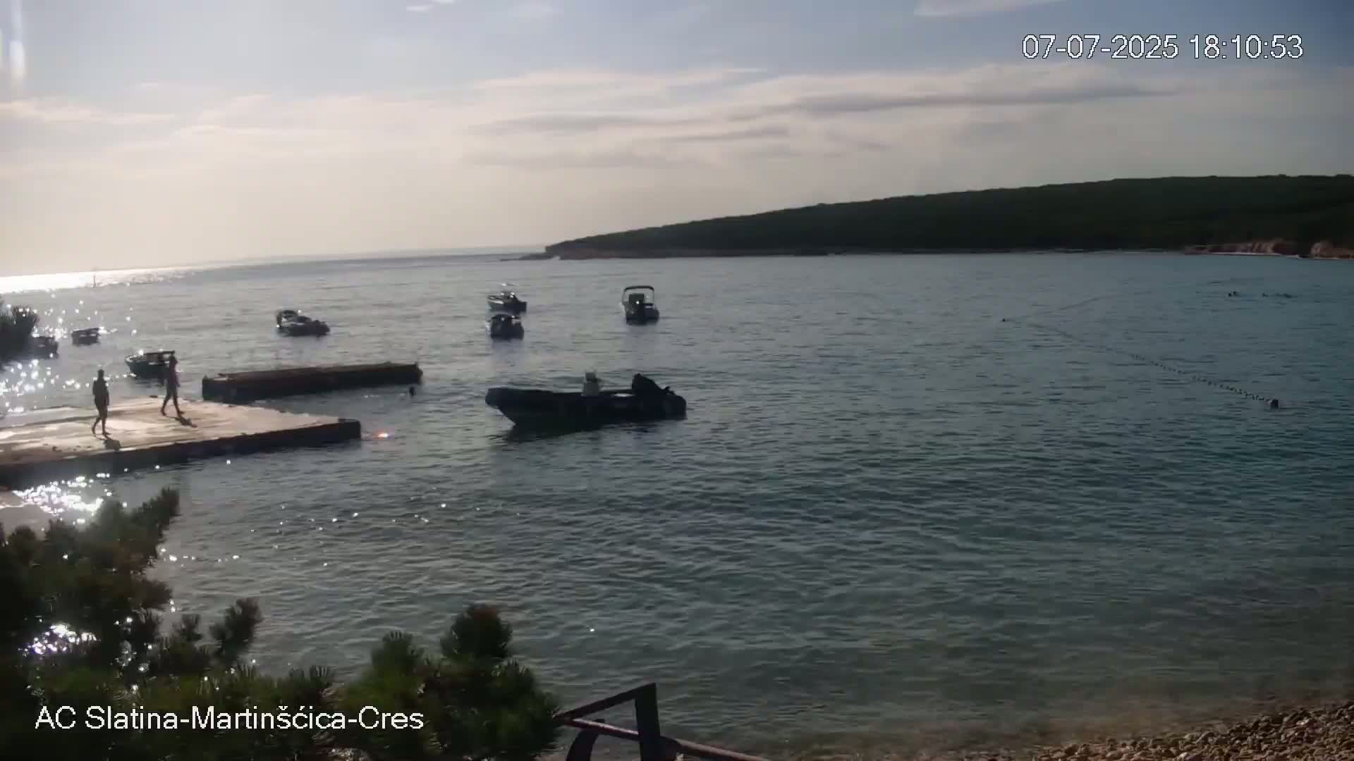 Otok Cres Island, Camp Plaza Slatina Beach Live Cam - Martinšćica, Cres, Primorje-Gorski Kotar, Croatia