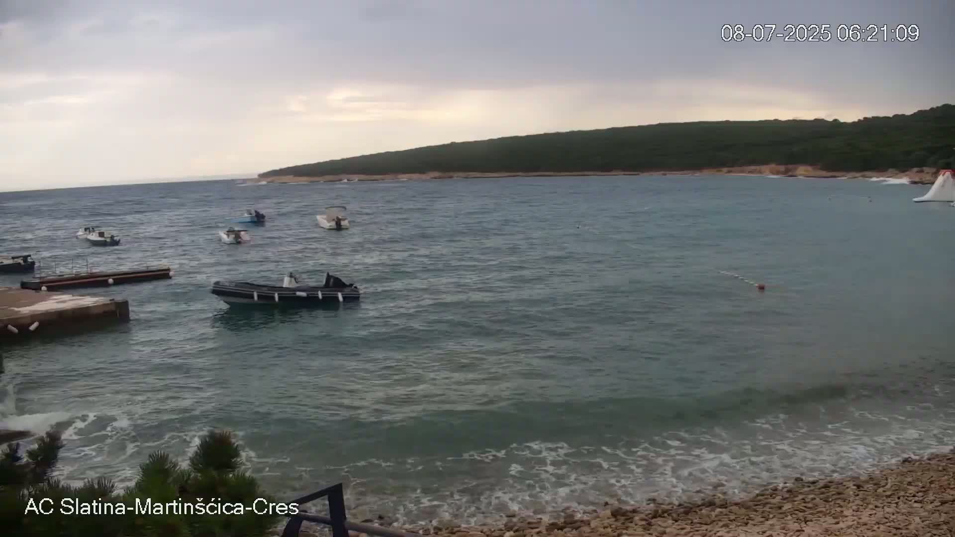 Otok Cres Island, Camp Plaza Slatina Beach Live Cam - Martinšćica, Cres, Primorje-Gorski Kotar, Croatia