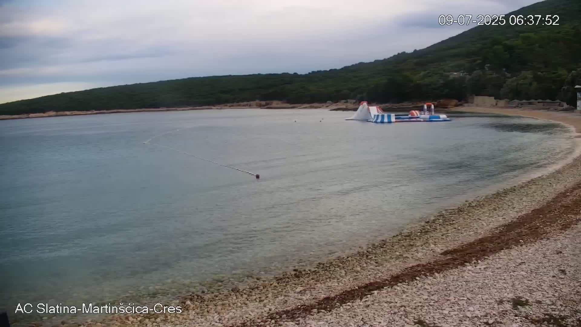 Otok Cres Island, Camp Plaza Slatina Beach Live Cam - Martinšćica, Cres, Primorje-Gorski Kotar, Croatia
