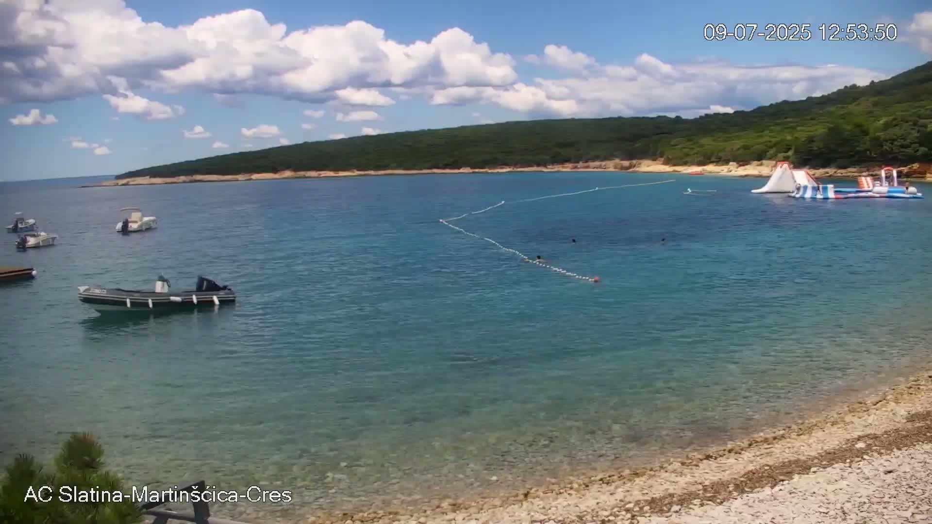 Otok Cres Island, Camp Plaza Slatina Beach Live Cam - Martinšćica, Cres, Primorje-Gorski Kotar, Croatia