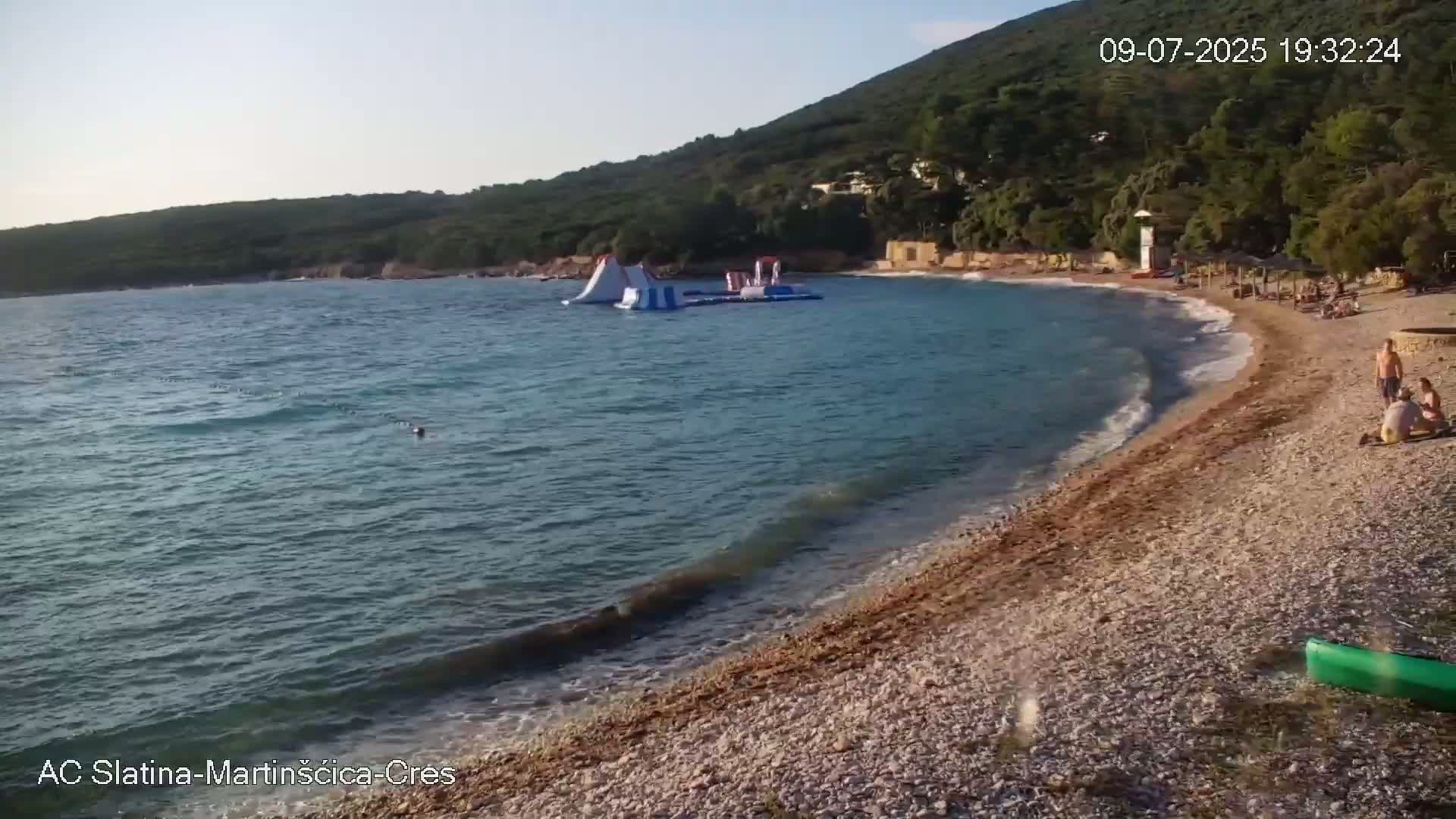 Otok Cres Island, Camp Plaza Slatina Beach Live Cam - Martinšćica, Cres, Primorje-Gorski Kotar, Croatia
