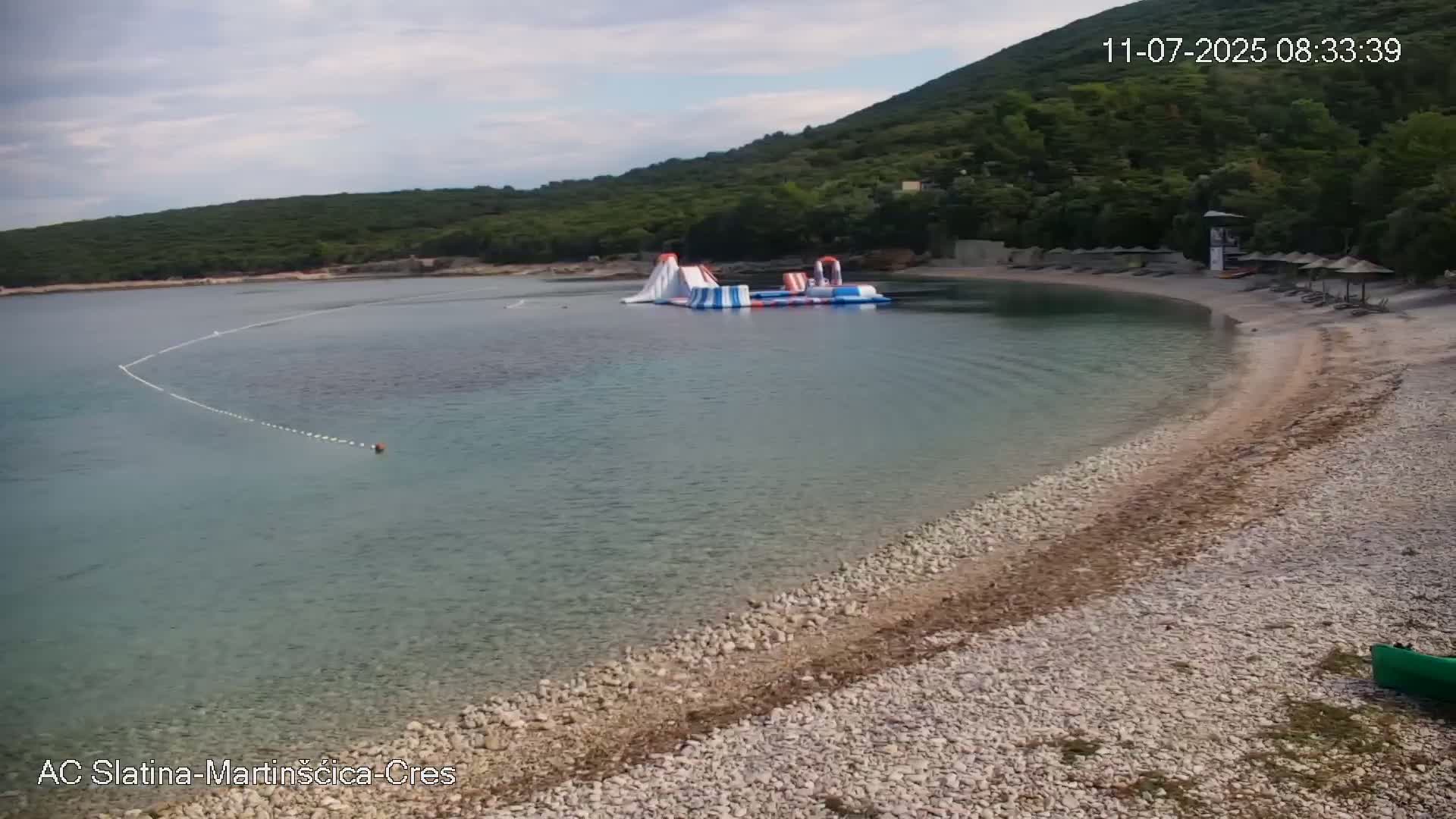Otok Cres Island, Camp Plaza Slatina Beach Live Cam - Martinšćica, Cres, Primorje-Gorski Kotar, Croatia