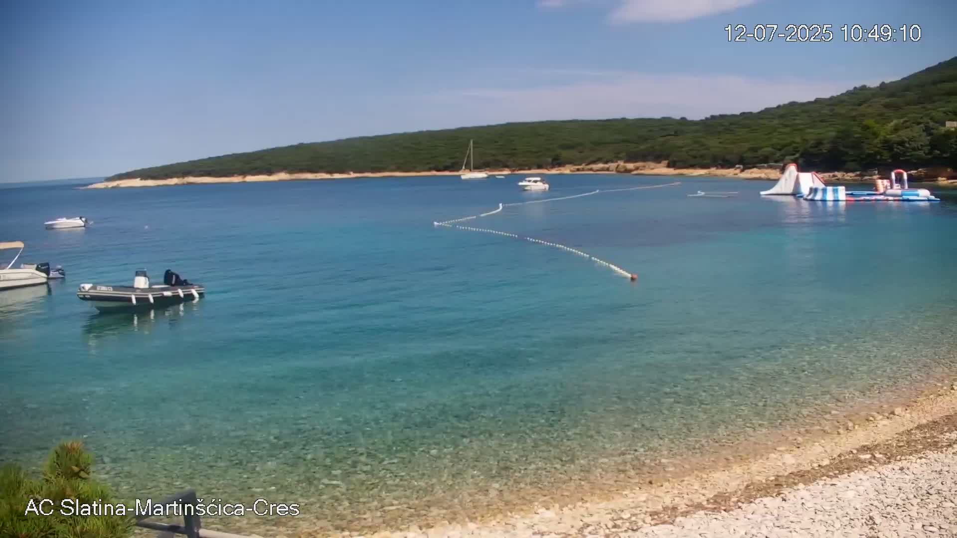 Otok Cres Island, Camp Plaza Slatina Beach Live Cam - Martinšćica, Cres, Primorje-Gorski Kotar, Croatia